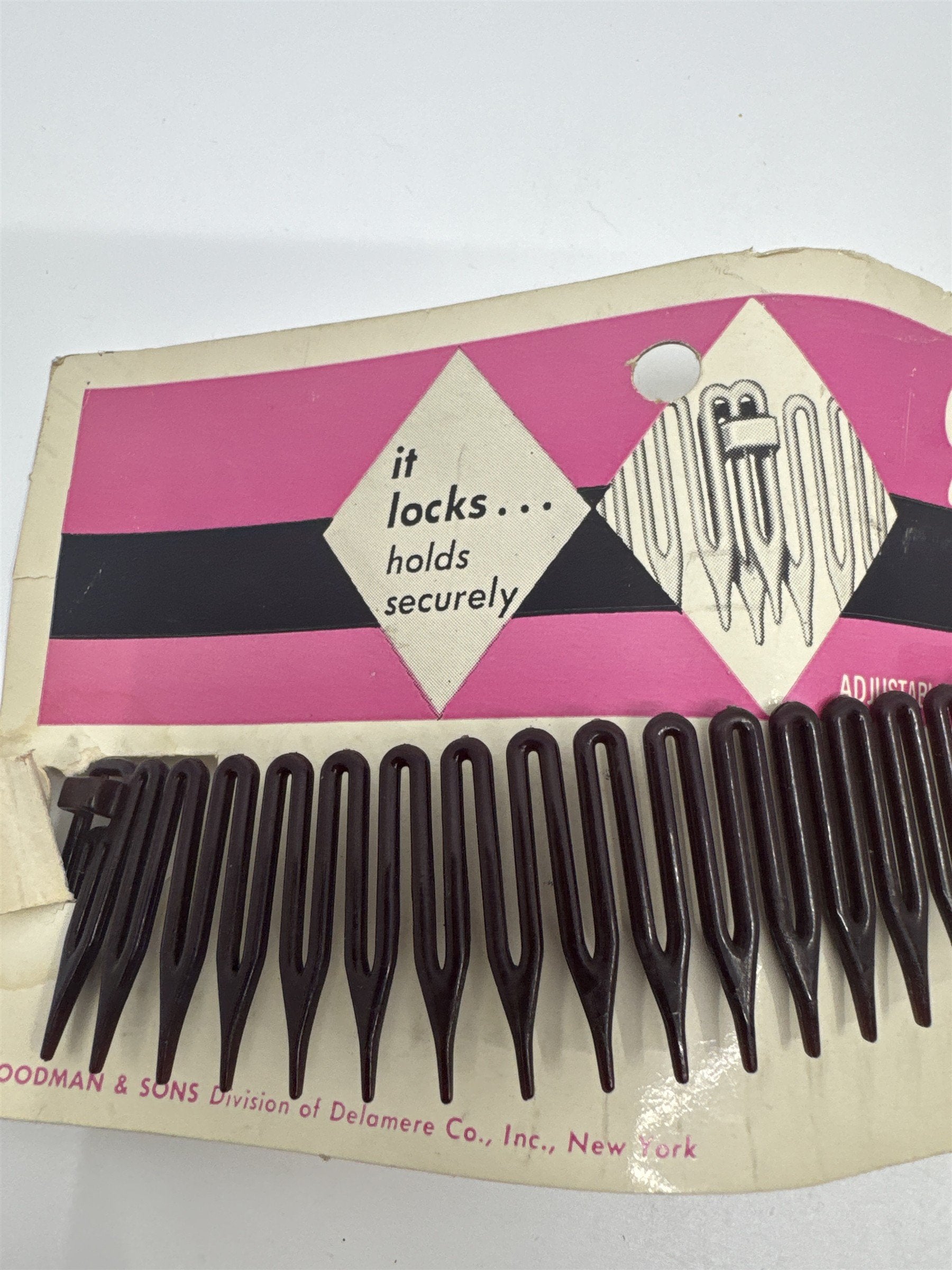 Vintage Goody Nylon Flexible Comb With Locking Feature for Chignon/Ponytails