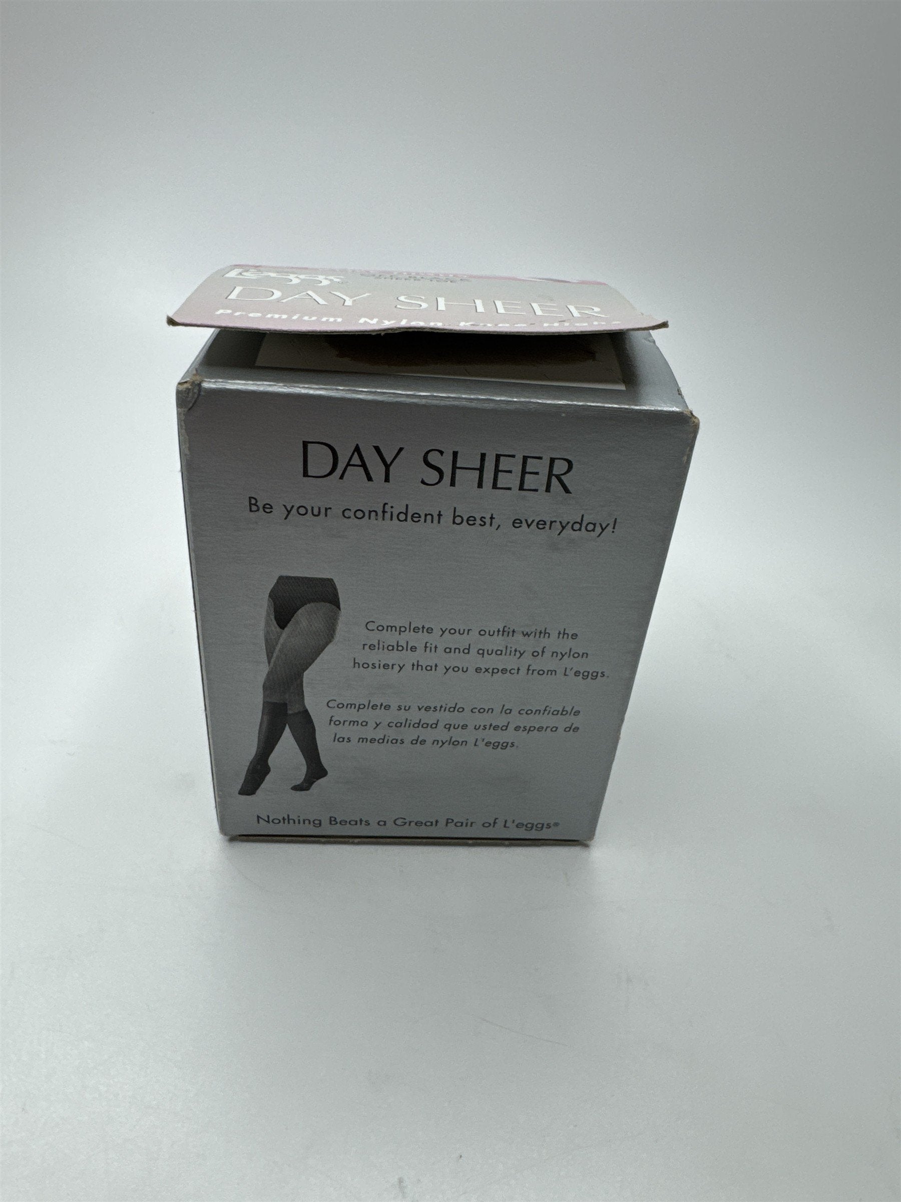 4pk L'eggs Knee Highs Off Black Sheer Toe Day Sheer Premium Nylon Knee Highs