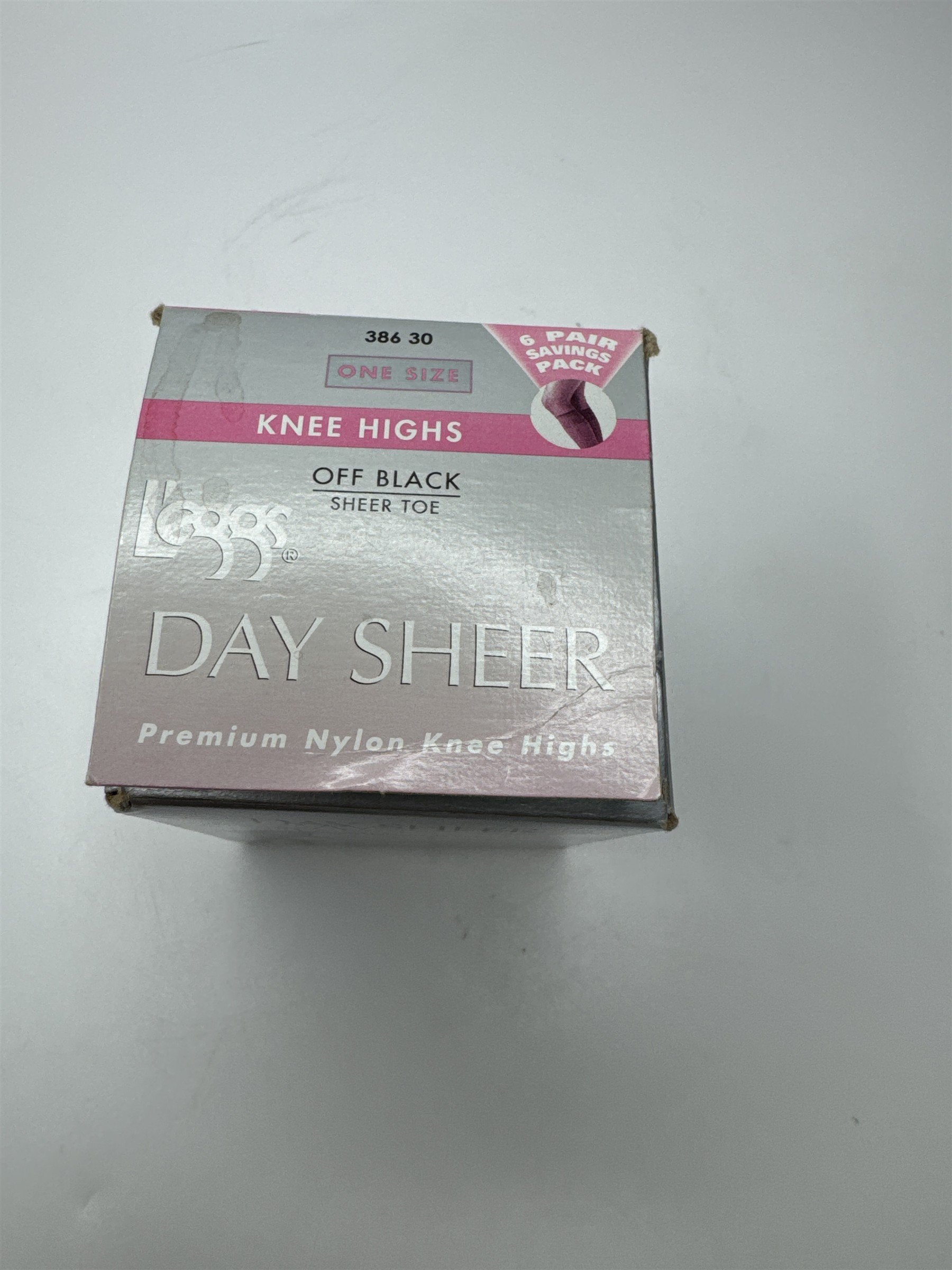 4pk L'eggs Knee Highs Off Black Sheer Toe Day Sheer Premium Nylon Knee Highs