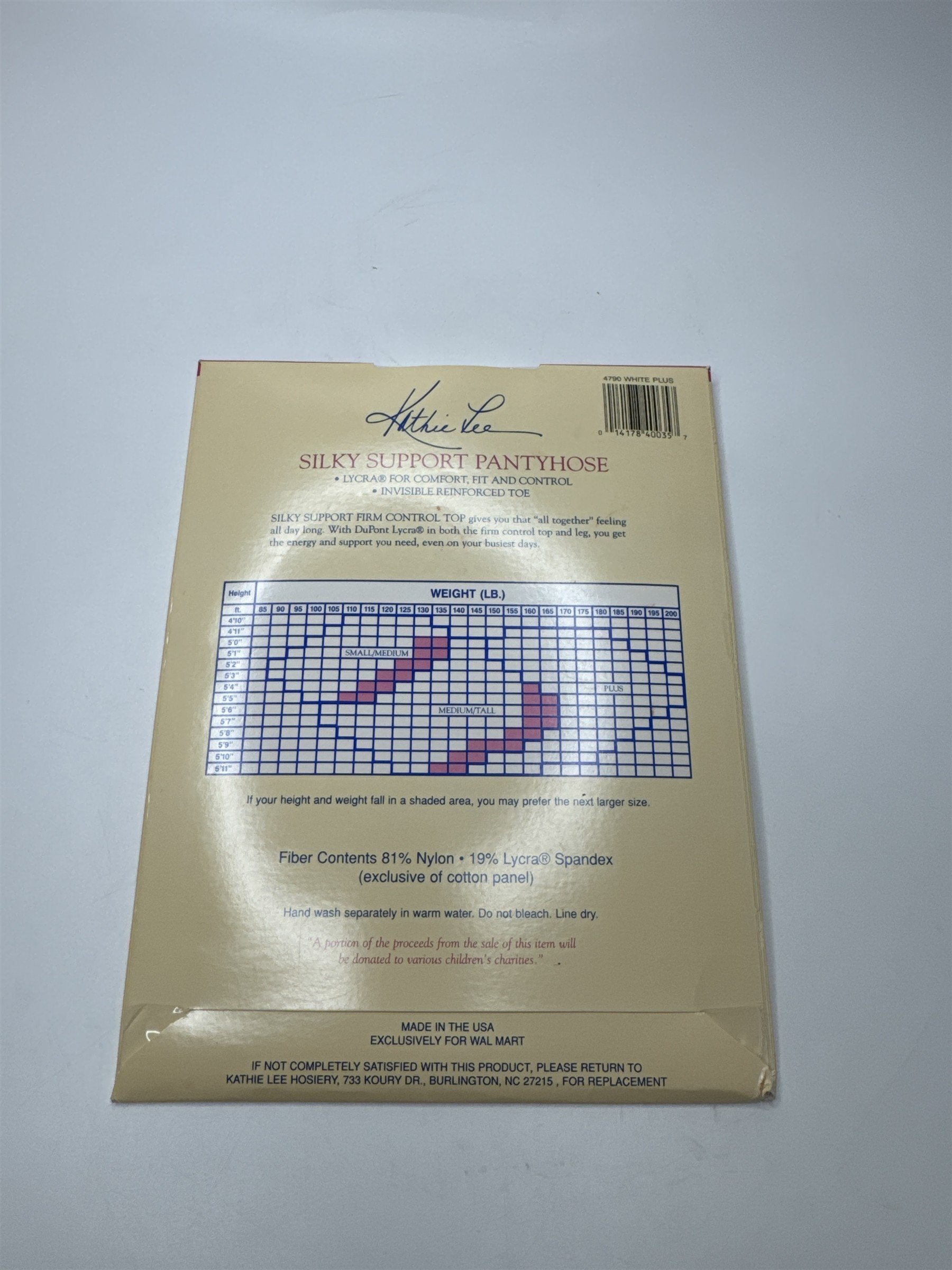 Kathie Lee Silky Sheer Support Pantyhose White Plus Sheer Support Control Top