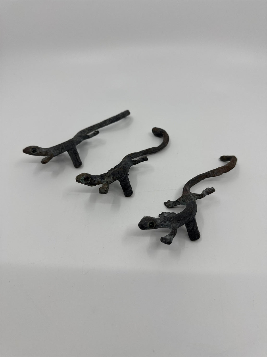 Set of Three Vintage Metal Lizard Coat Hangers/Key Hangers/purse Hangers