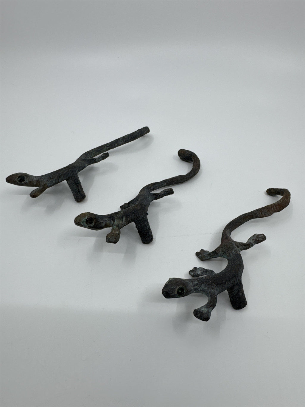 Set of Three Vintage Metal Lizard Coat Hangers/Key Hangers/purse Hangers