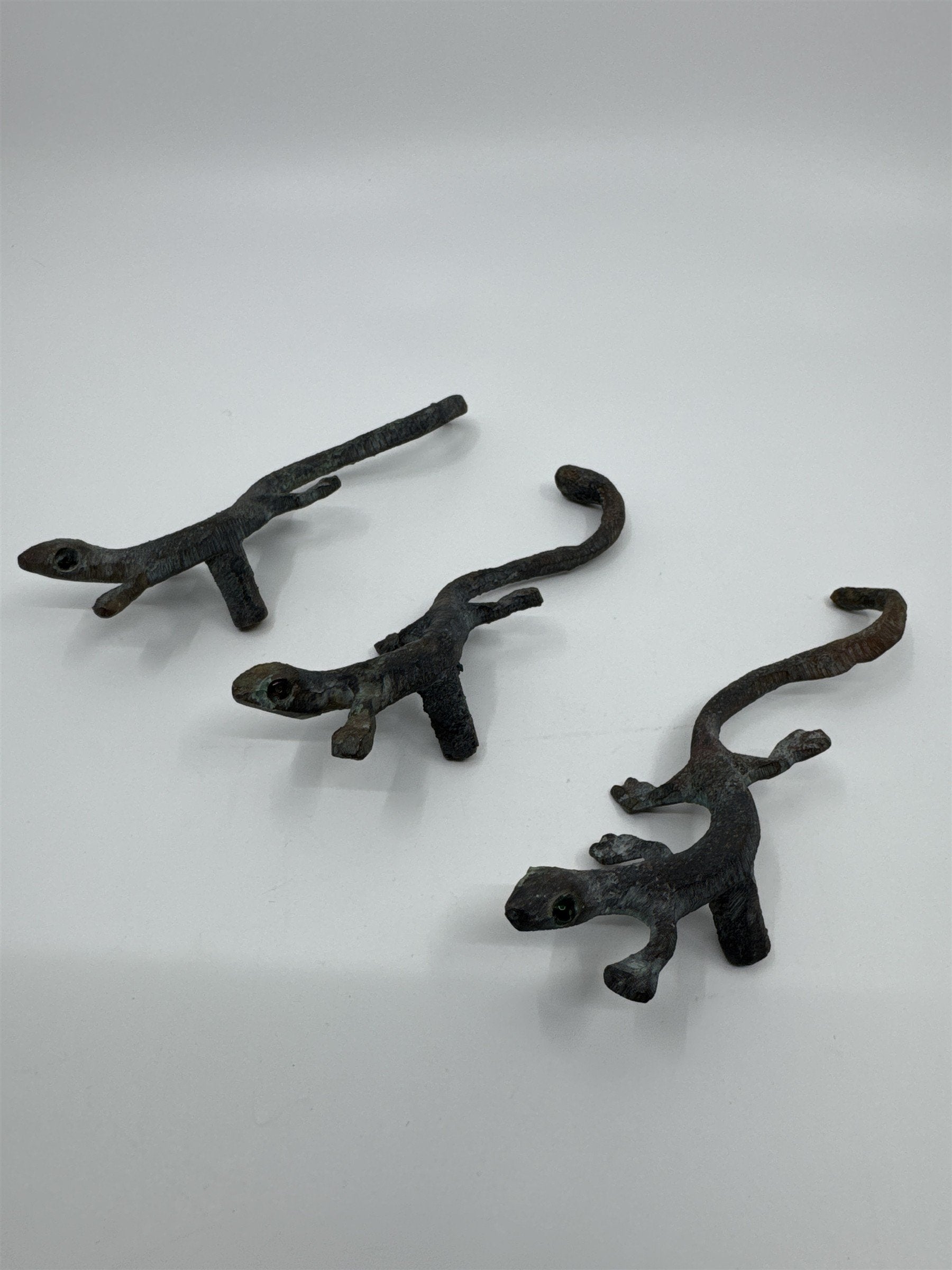 Set of Three Vintage Metal Lizard Coat Hangers/Key Hangers/purse Hangers