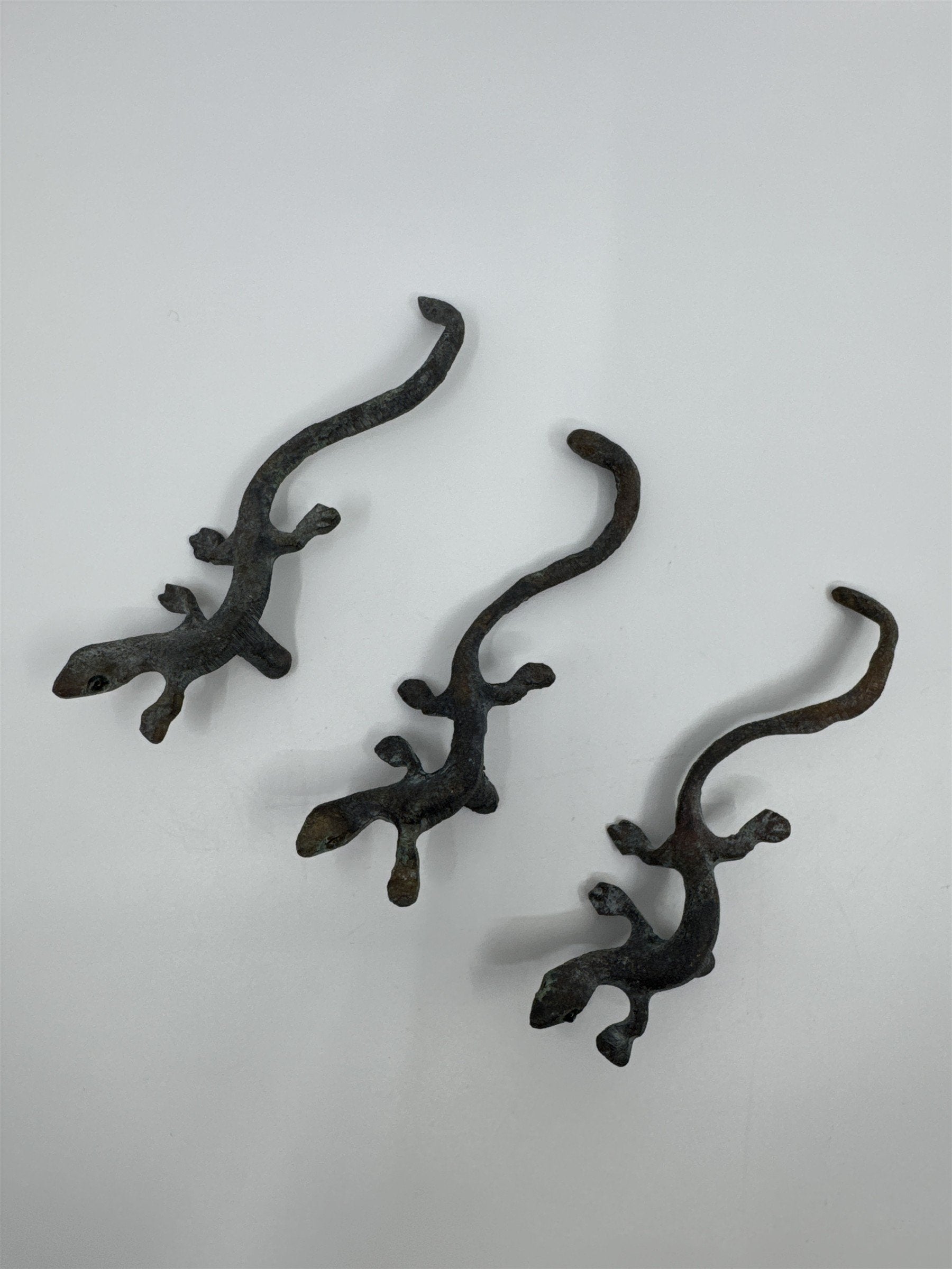 Set of Three Vintage Metal Lizard Coat Hangers/Key Hangers/purse Hangers