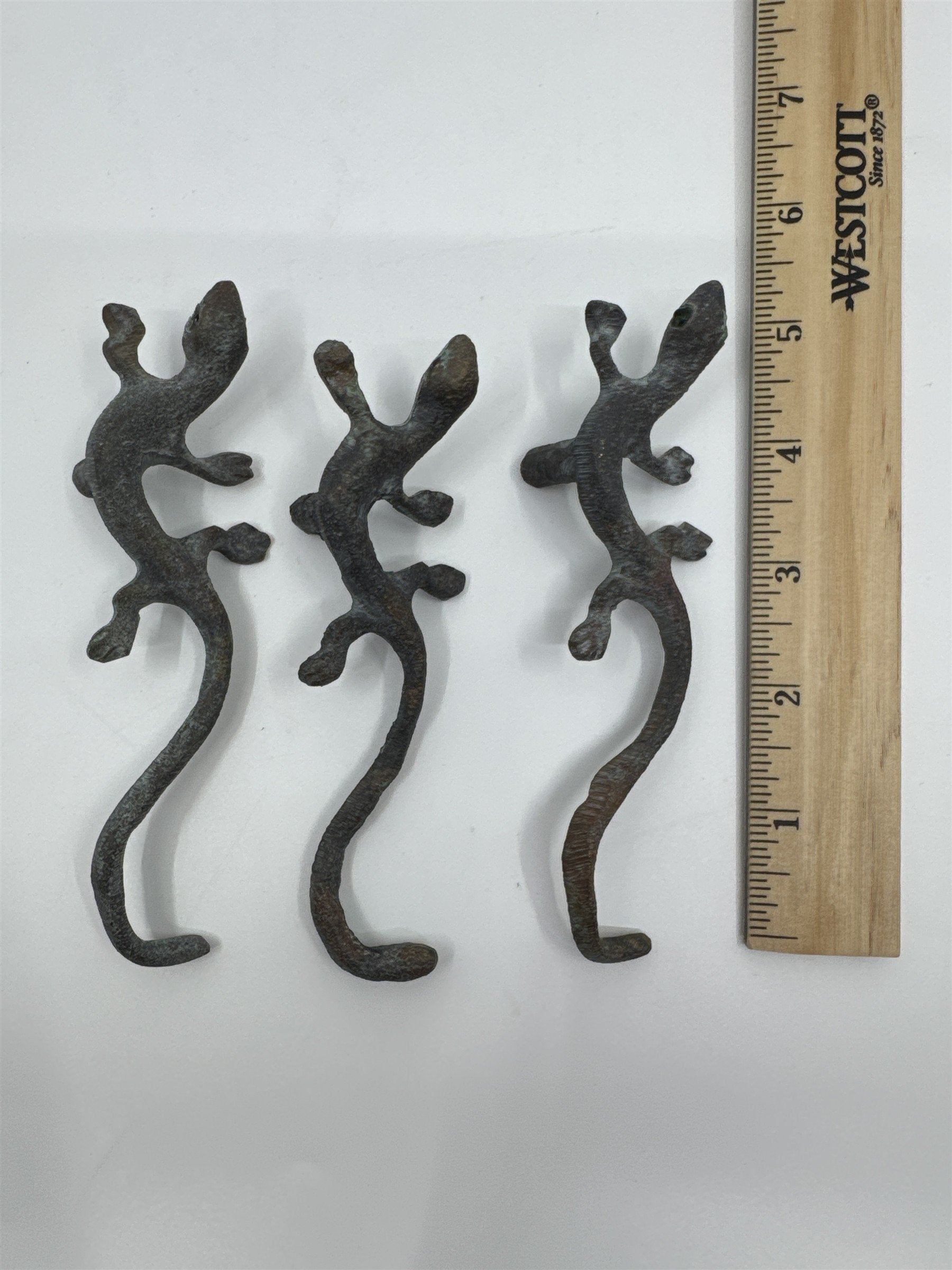 Set of Three Vintage Metal Lizard Coat Hangers/Key Hangers/purse Hangers