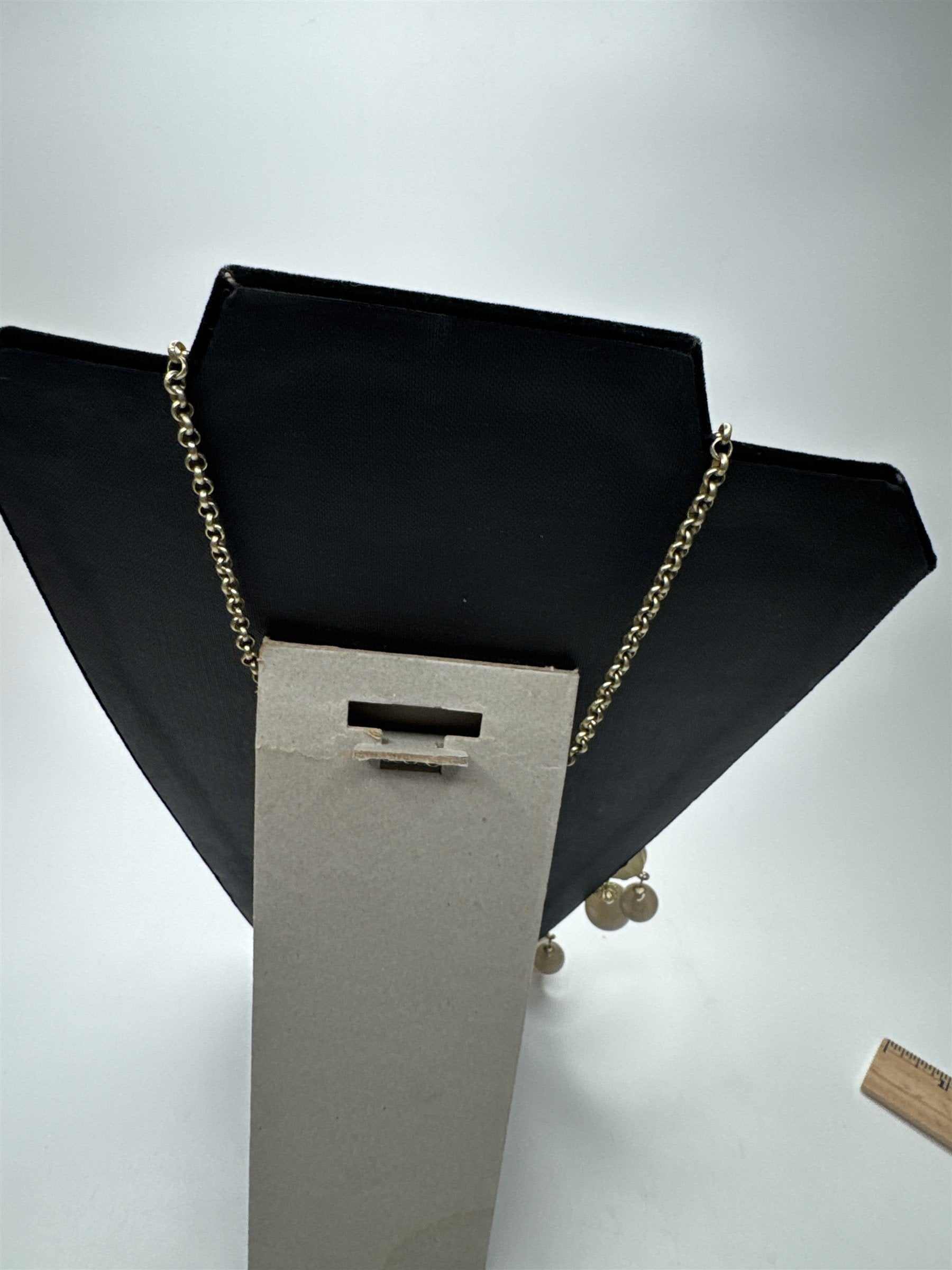 J. Crew Huge Beige Beaded Statement Chunky Modernist Necklace Gold Tone