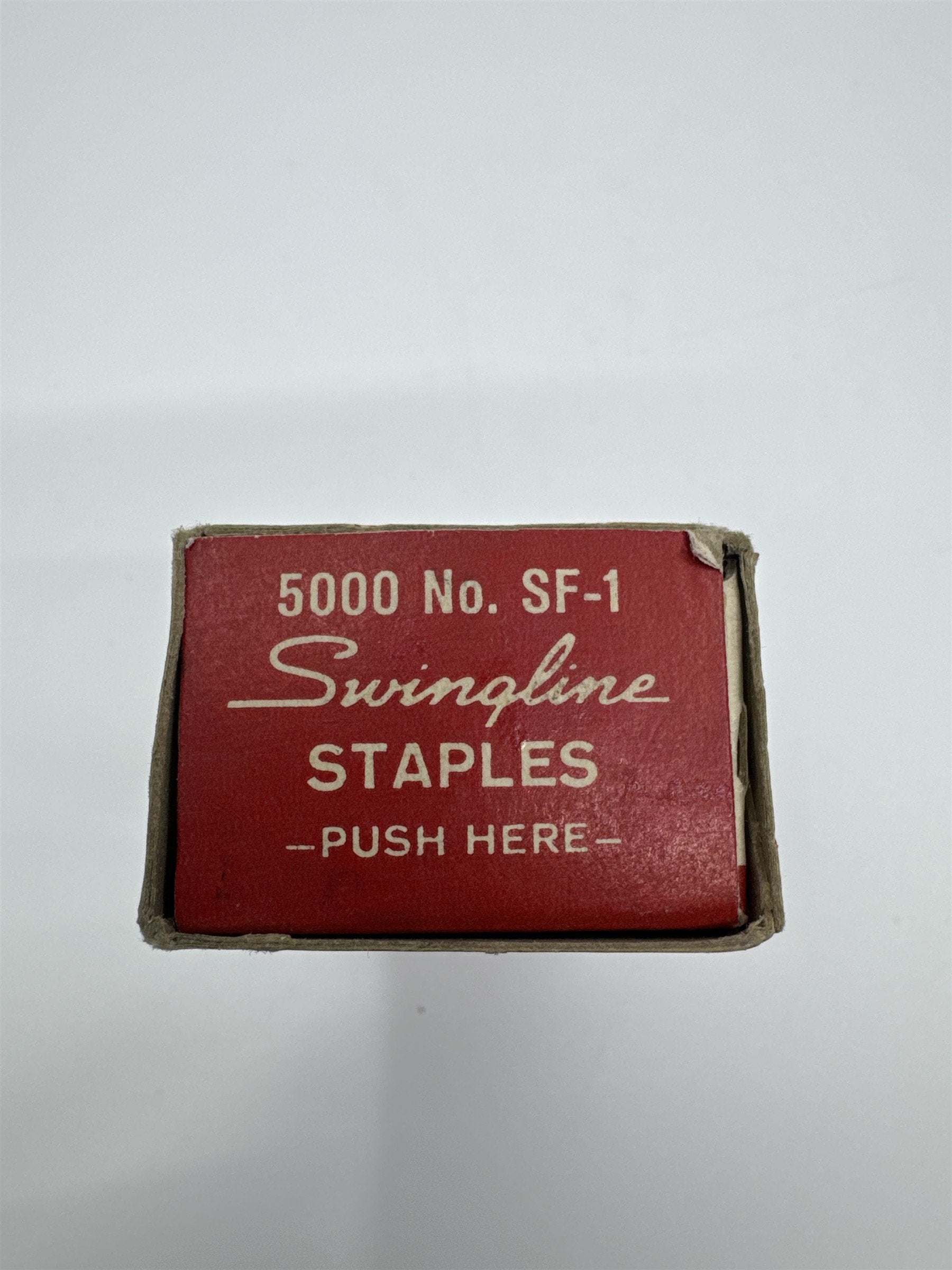 Vintage Swingline No. SF-1 Staples 5000 Staples Box Mostly Full