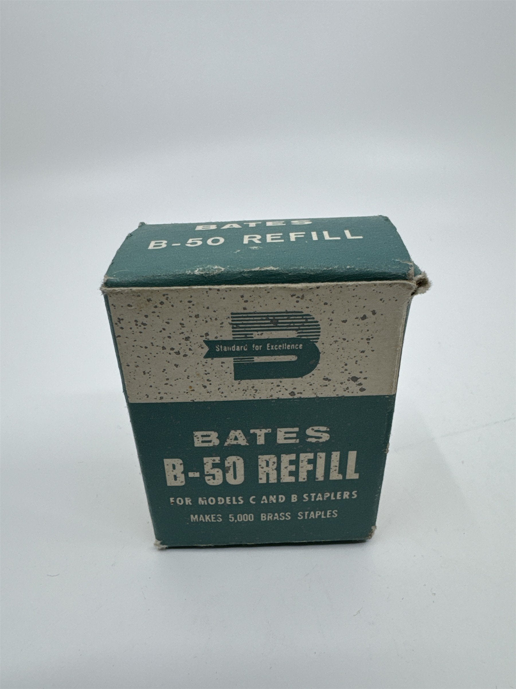 Vintage Bates B-50 Refill 5,000 Brass Staples Maker For Models C and D Staplers