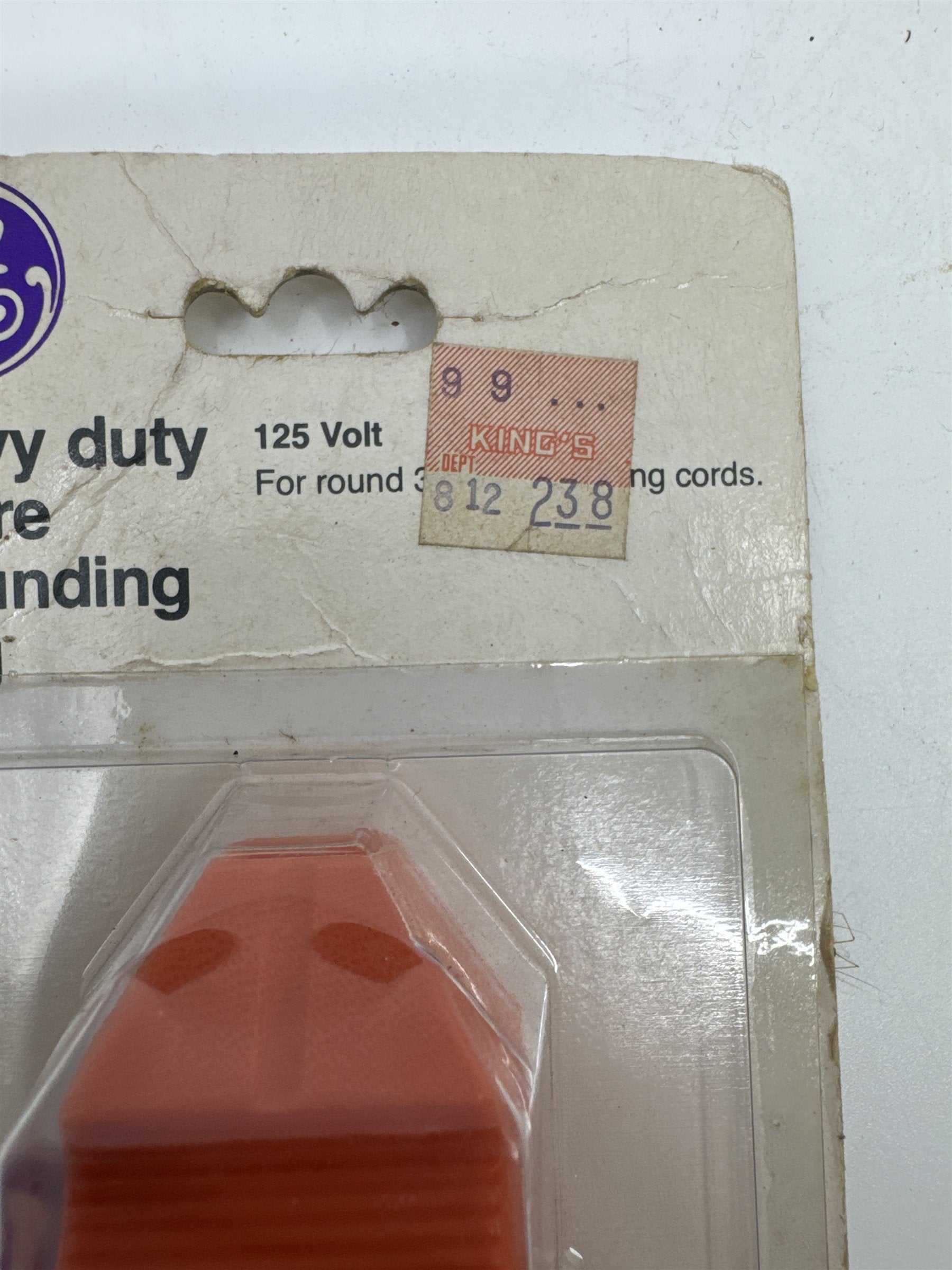 GE Heavy Duty 3-Wire Grounding Plug 125 Volt GE4385-91D