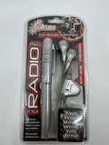 Vintage Silver FM Radio Ballpoint Pen with Headphones By Quasar New in Box