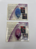 Set of Two Vintage Helping Hand Personal Alarm and LED Lights Blue and Pink
