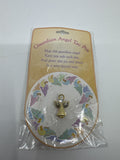 Vintage Guardian Angel Tac Pin Religious Pin Gold Angel with Halo Religious Gift