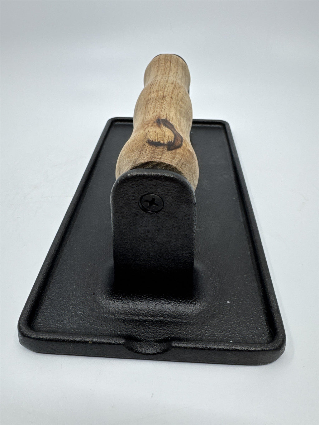 Black Victoria Cast Iron Panini Press, Burger Press, Bacon Press Wooden Handle