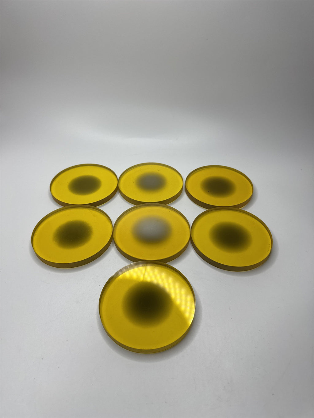 Set of 7 Used Kodak Safelight Filter Kodak Darkroom Lamp Yellow 00 Filters