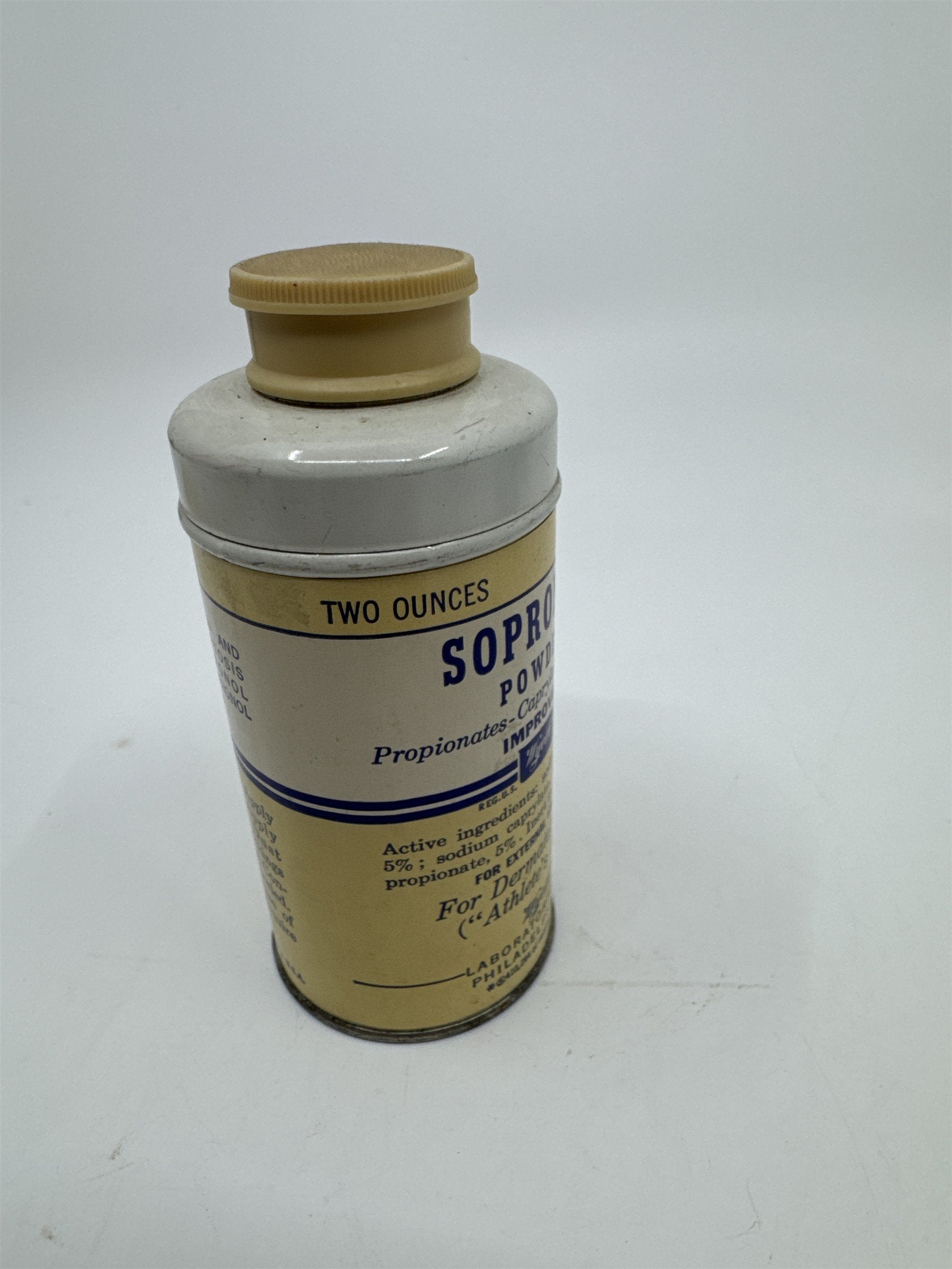 Vintage Sopronol Powder 2 Oz. By Wyeth Laboratories For Athlete's Feet