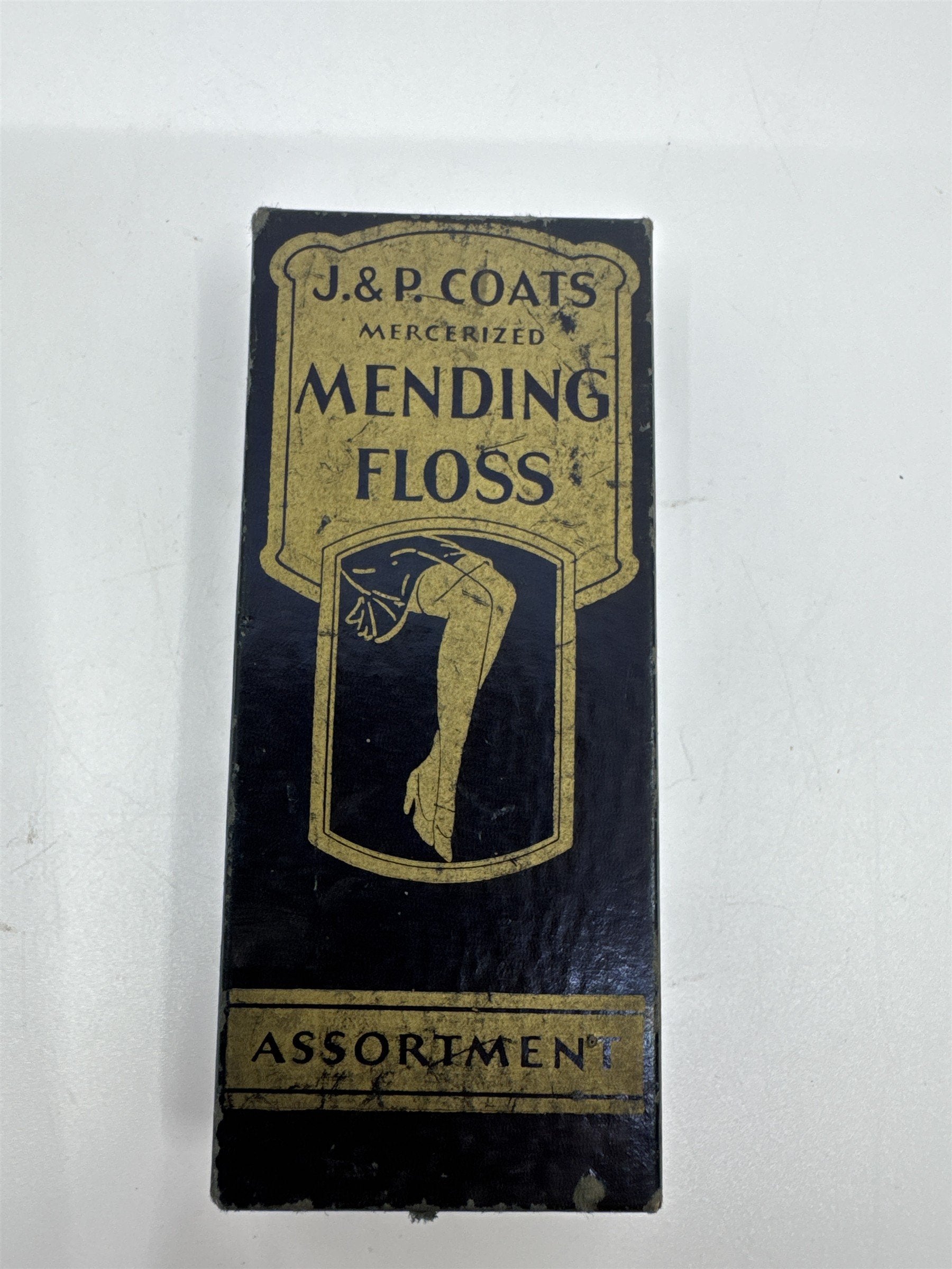 Vintage J & P Coats Mercerized Mending Floss Assortment 8 Spools and Needle