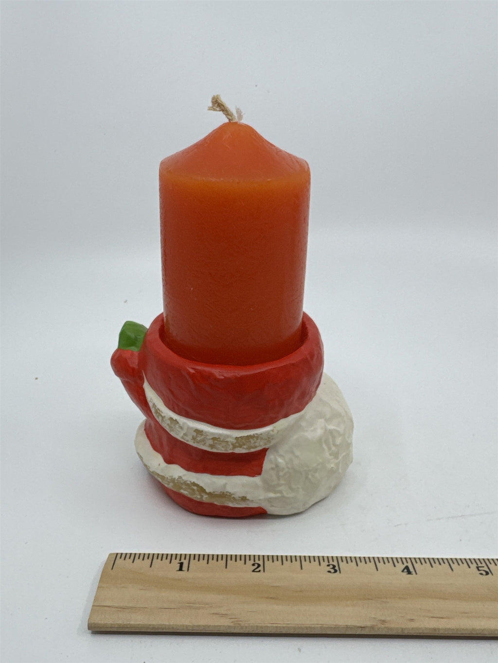 Set of Two Santa Clause Christmas Candle Holders with Candles by RB Japan