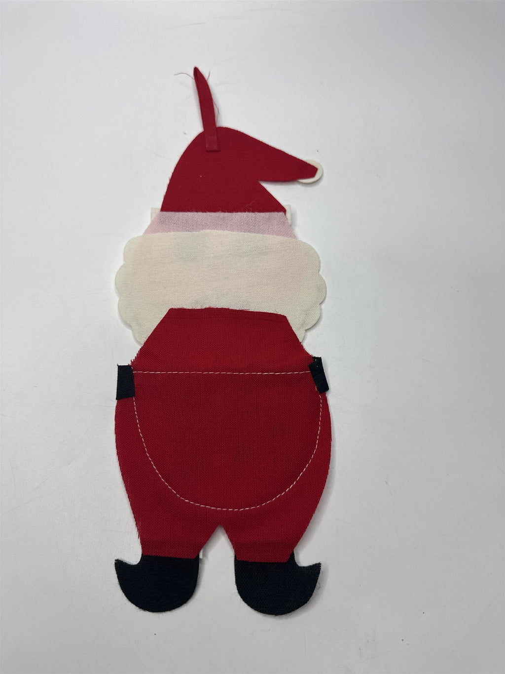 Vintage Japan Kitsch MCM Felt Santa's Money Bag Glitter Zipper Pouch Christmas
