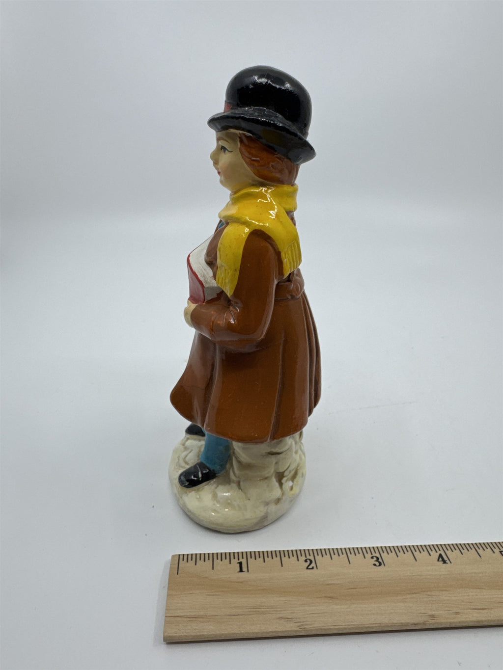 Set of Two Vintage Christmas Carolers with Gift and Book By RB Made in Japan