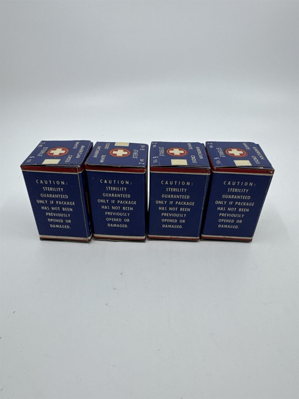 Set of Four Vintage American White Cross Labs Gauze Bandages 2 in 10 yds.