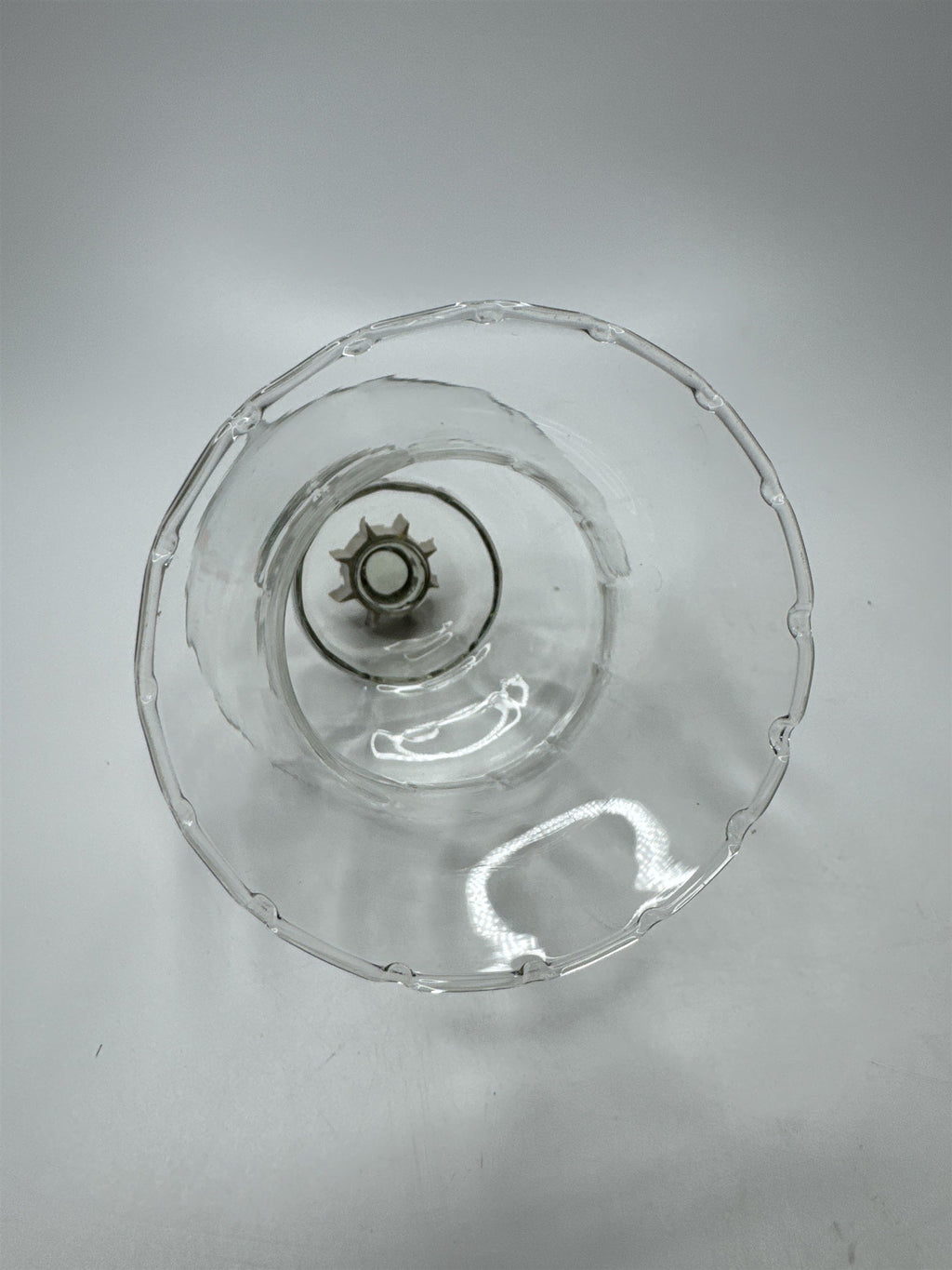 Vintage Homco Home Interiors Peg Votive Candle Holder Glass Dotted Edges
