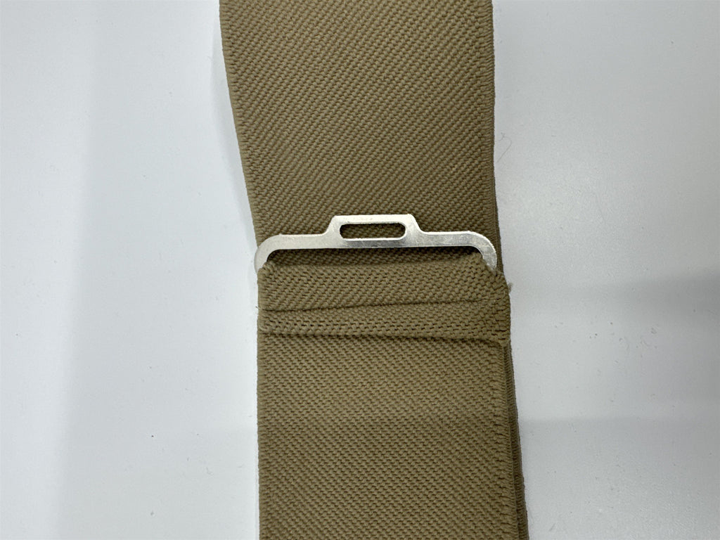 Women's Tan/Beige O-Ring Fashionable Elastic Belt