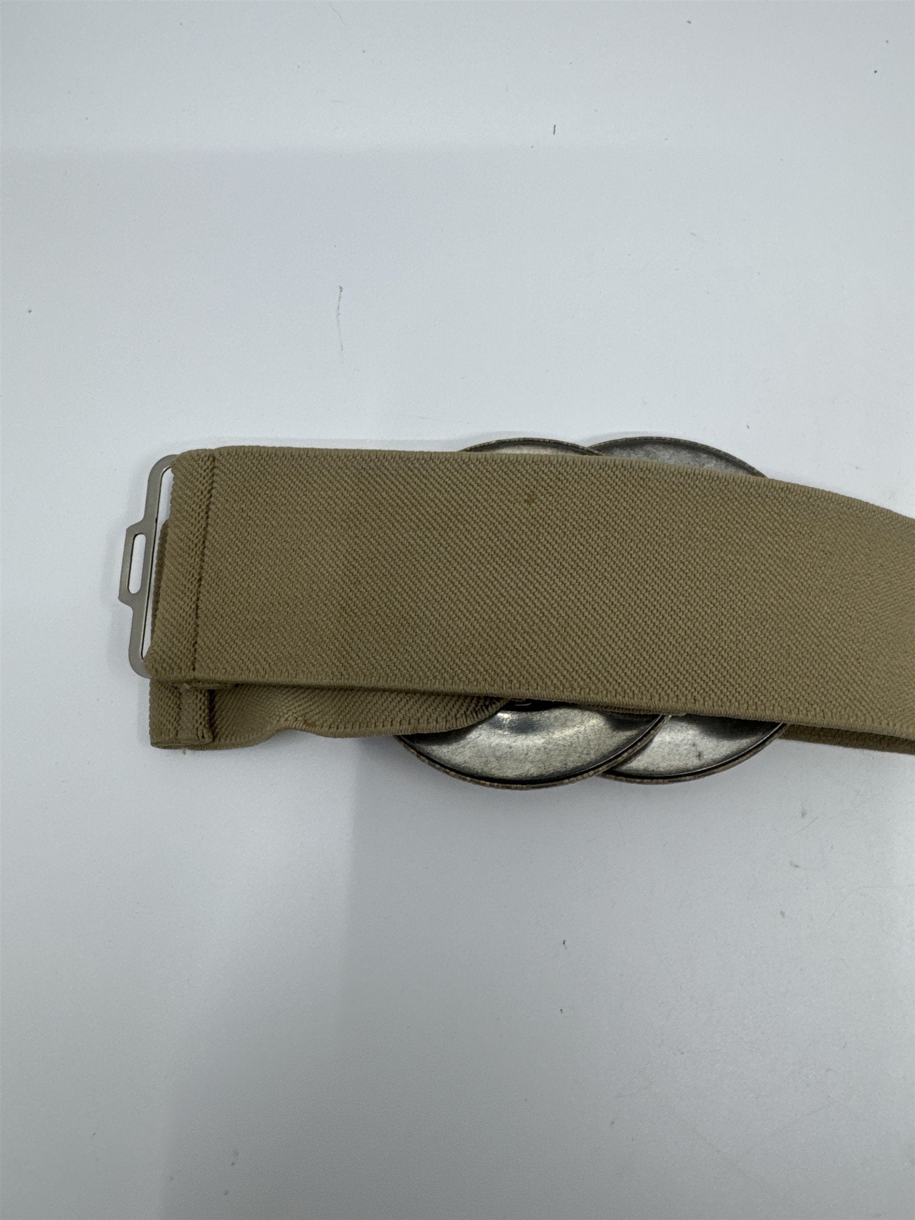 Women's Tan/Beige O-Ring Fashionable Elastic Belt