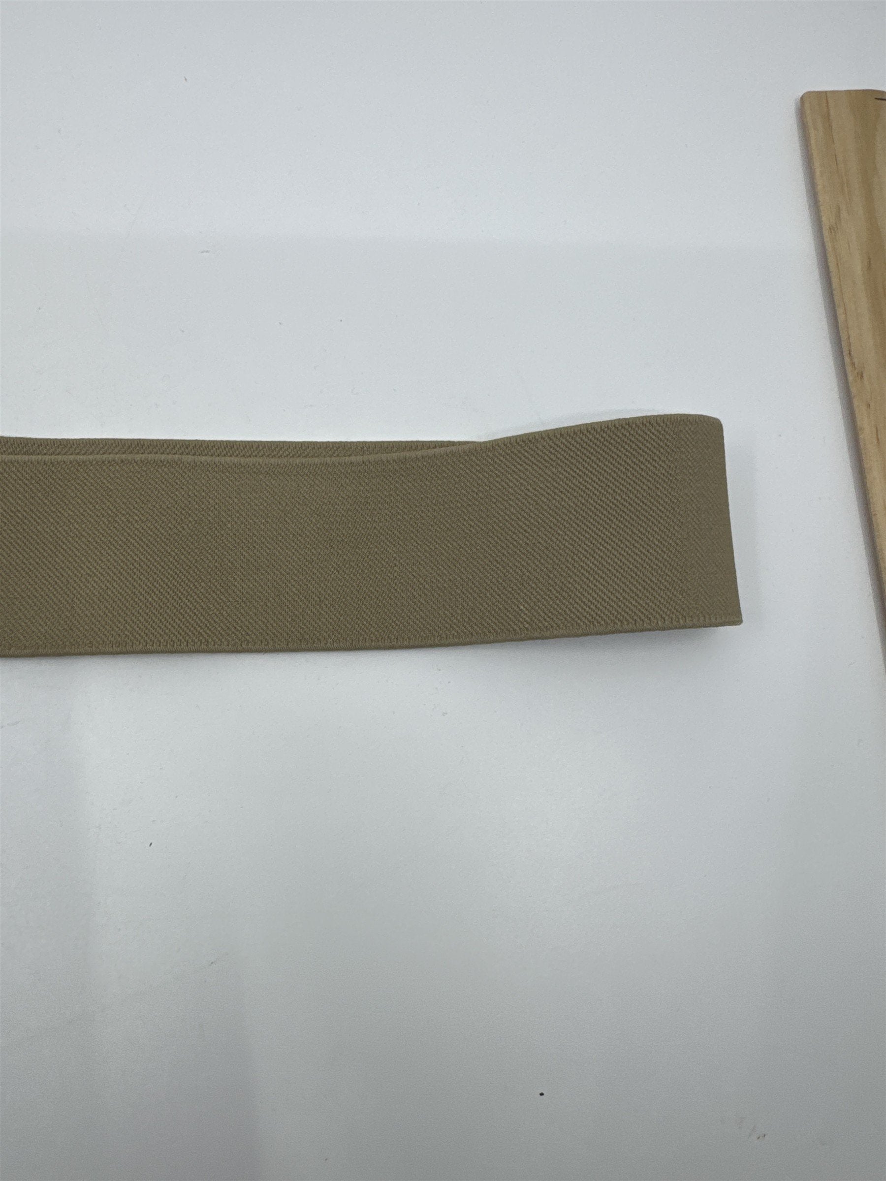 Women's Tan/Beige O-Ring Fashionable Elastic Belt