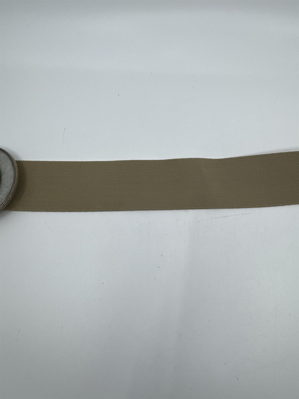Women's Tan/Beige O-Ring Fashionable Elastic Belt