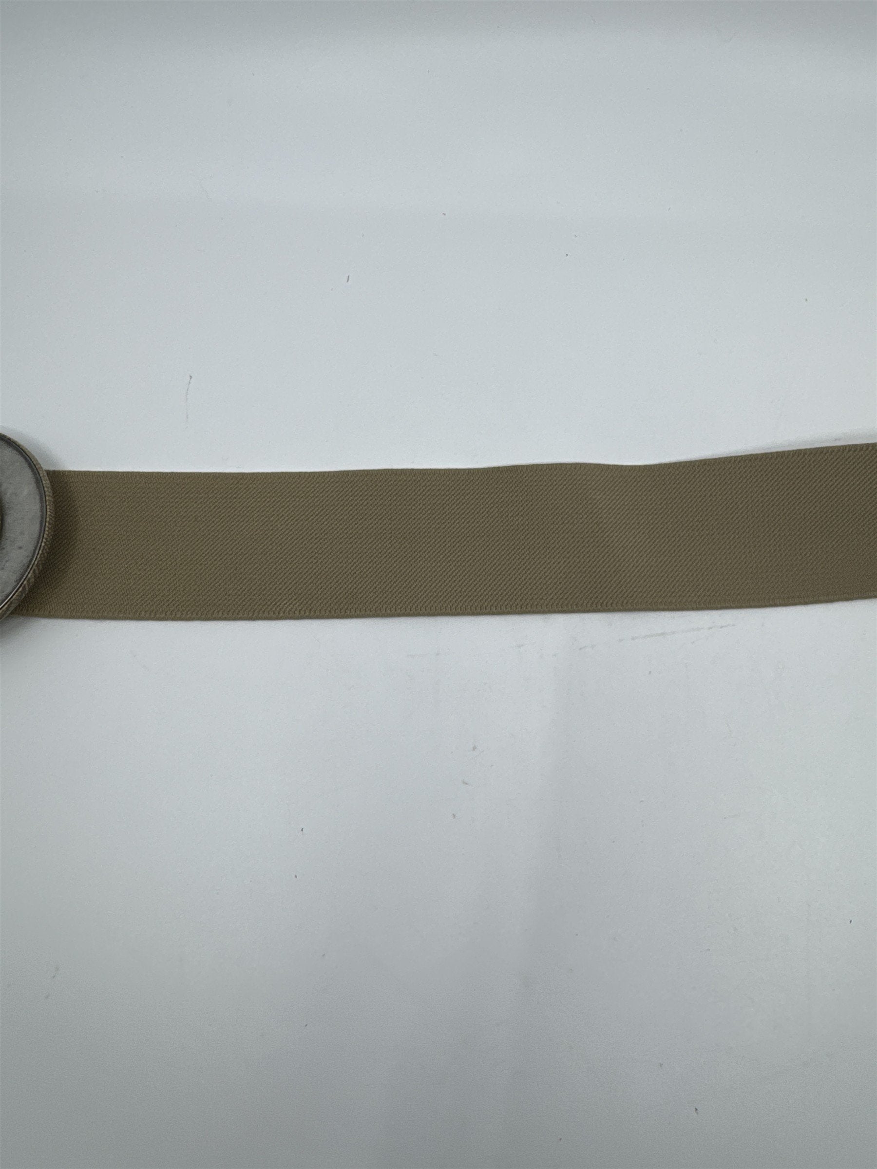 Women's Tan/Beige O-Ring Fashionable Elastic Belt