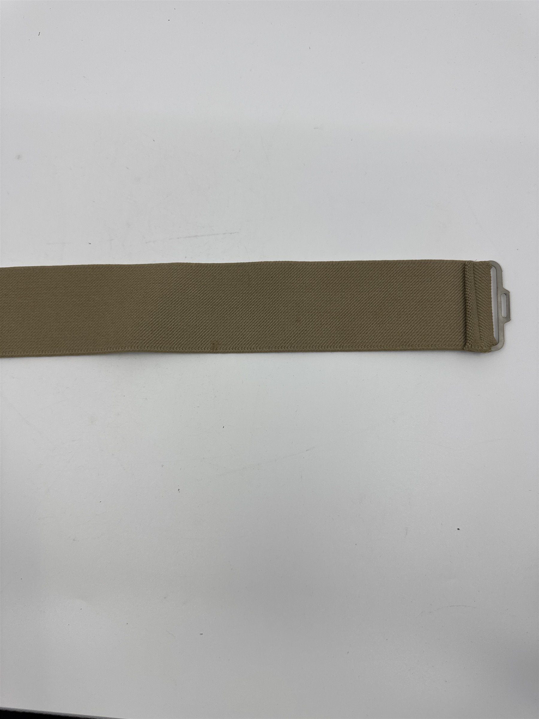 Women's Tan/Beige O-Ring Fashionable Elastic Belt