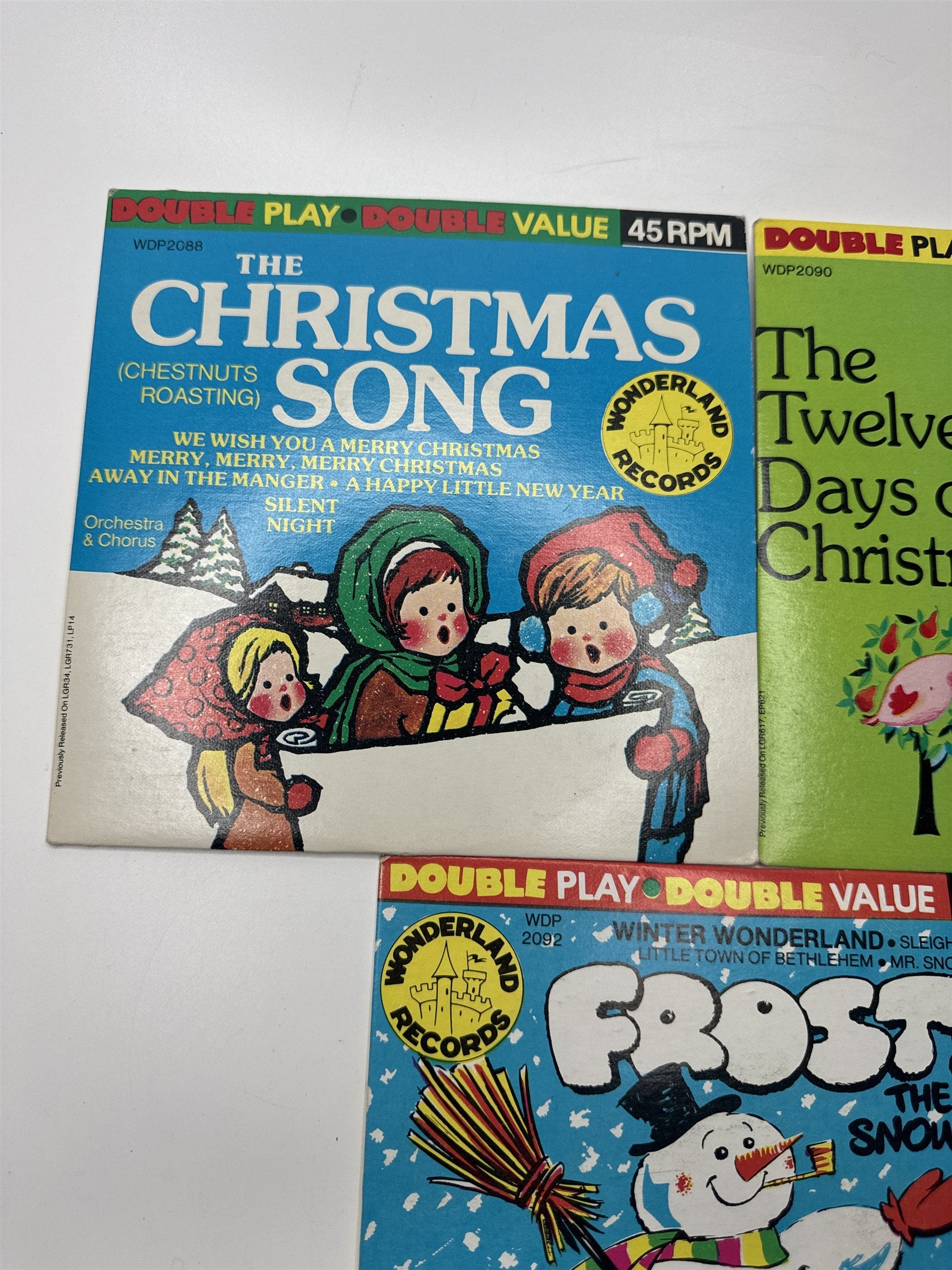 Set of 3 Wonderland Record Christmas Song Orchestra Chorus Singing Vinyl Records