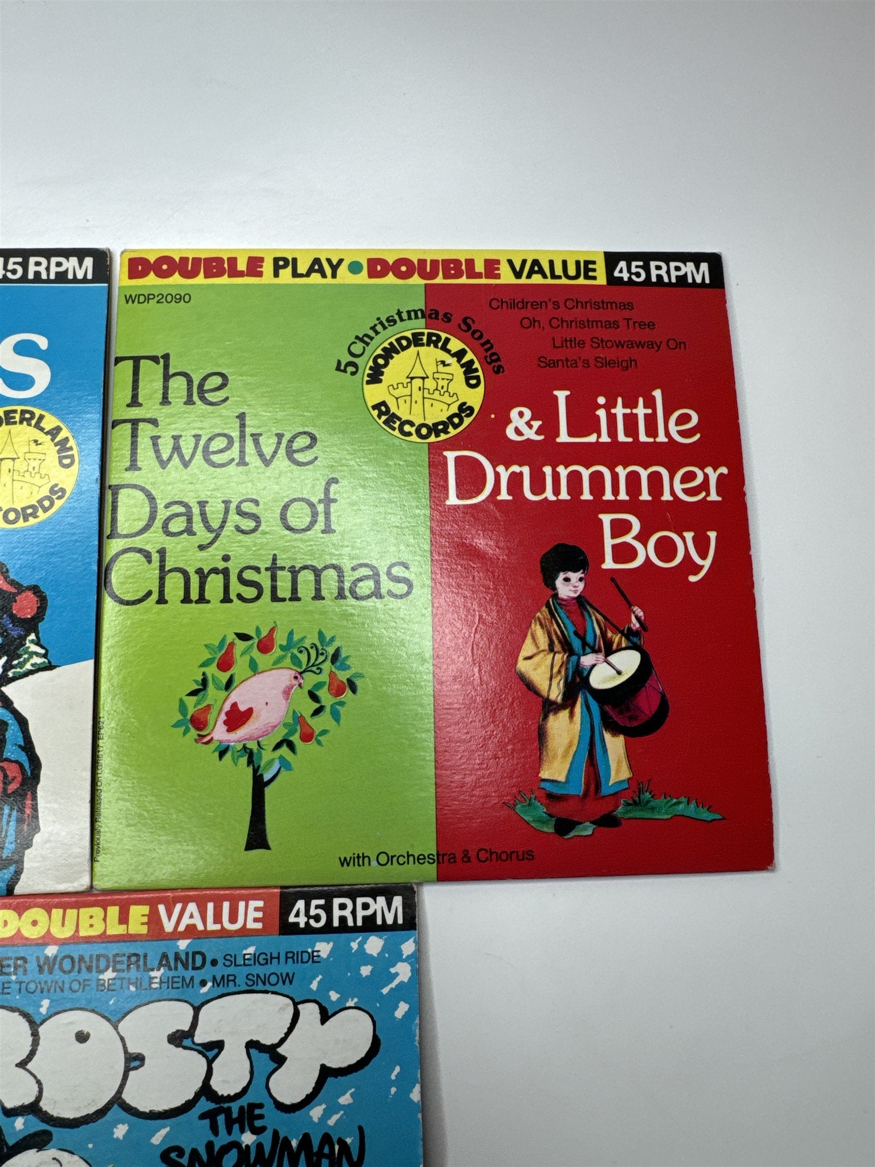 Set of 3 Wonderland Record Christmas Song Orchestra Chorus Singing Vinyl Records