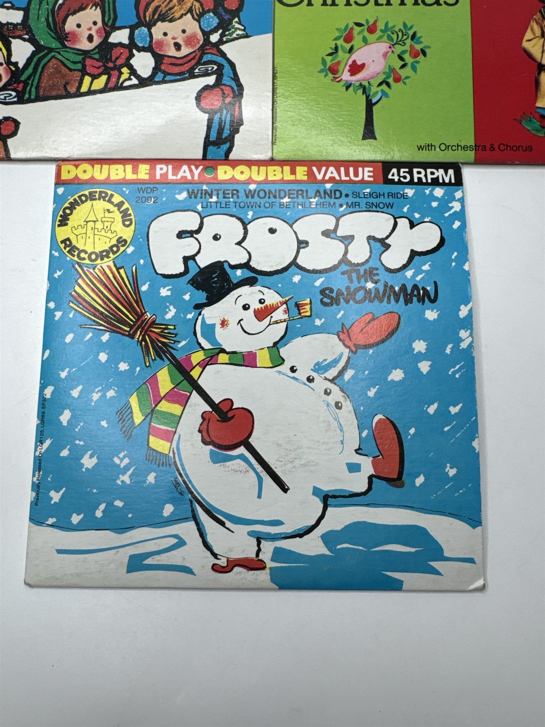 Set of 3 Wonderland Record Christmas Song Orchestra Chorus Singing Vinyl Records