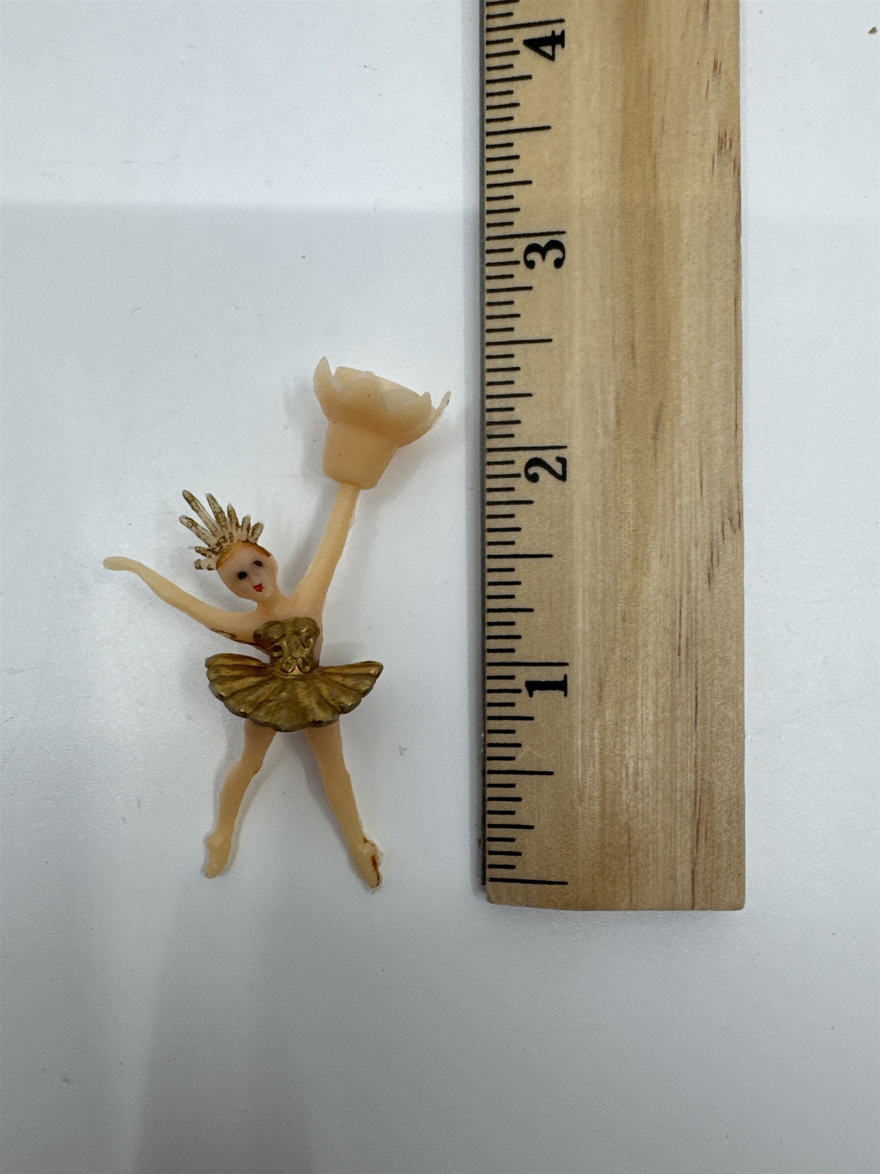 Set of 6 Vintage Ballerina/Tutus Cake Toppers/Candle Holders For Birthday Cakes