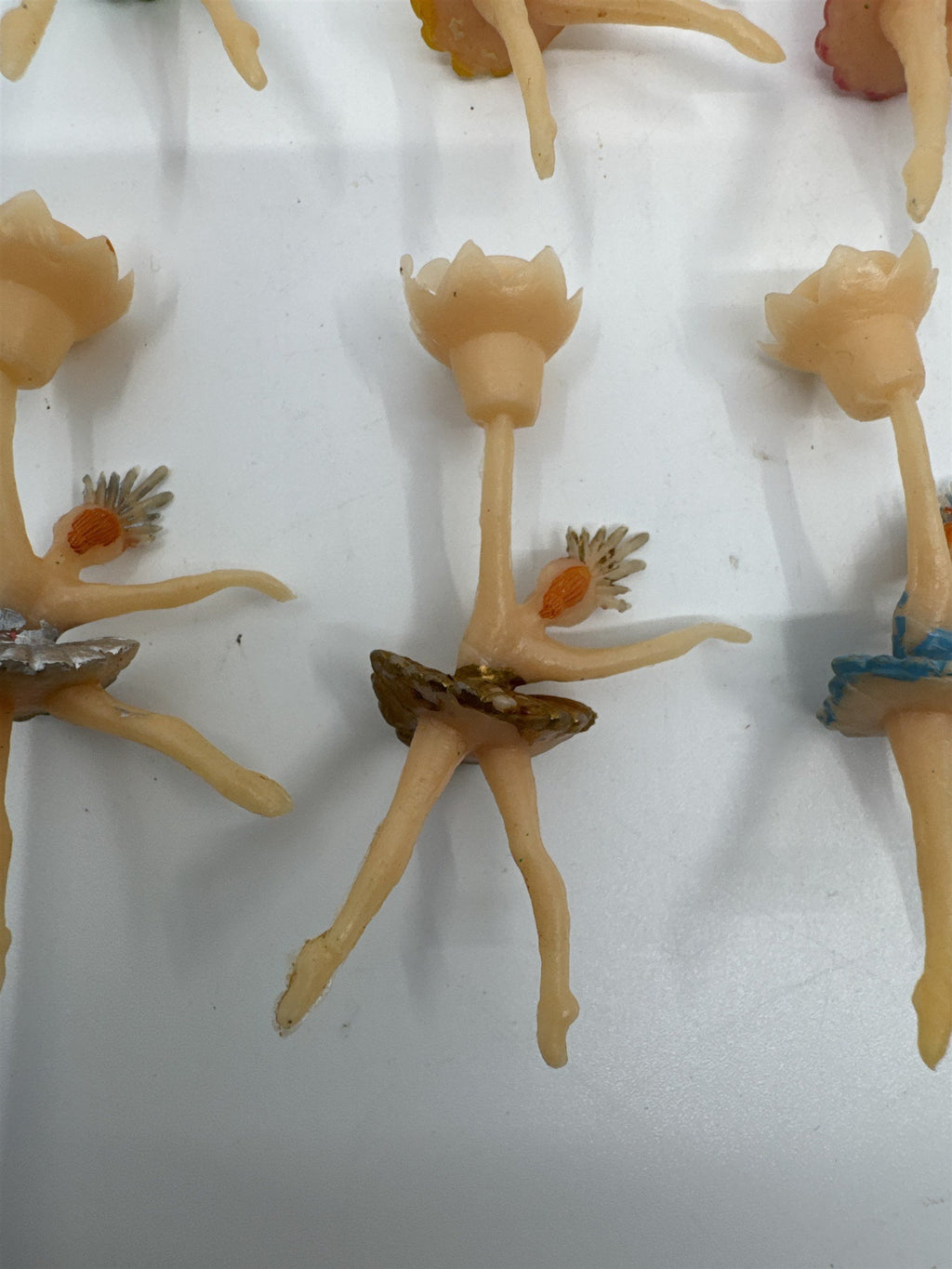 Set of 6 Vintage Ballerina/Tutus Cake Toppers/Candle Holders For Birthday Cakes