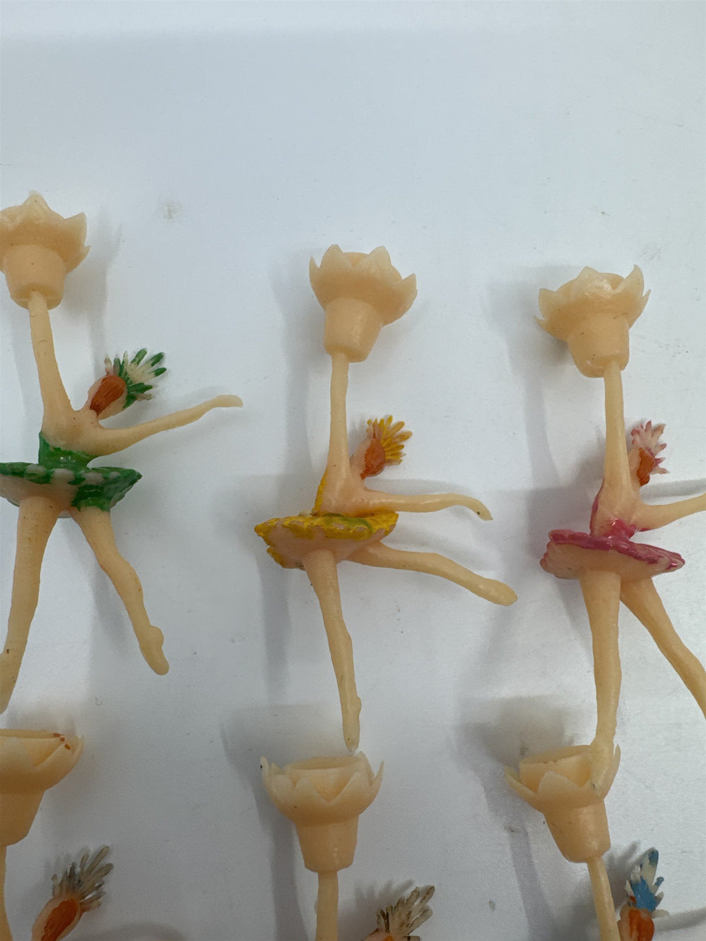 Set of 6 Vintage Ballerina/Tutus Cake Toppers/Candle Holders For Birthday Cakes