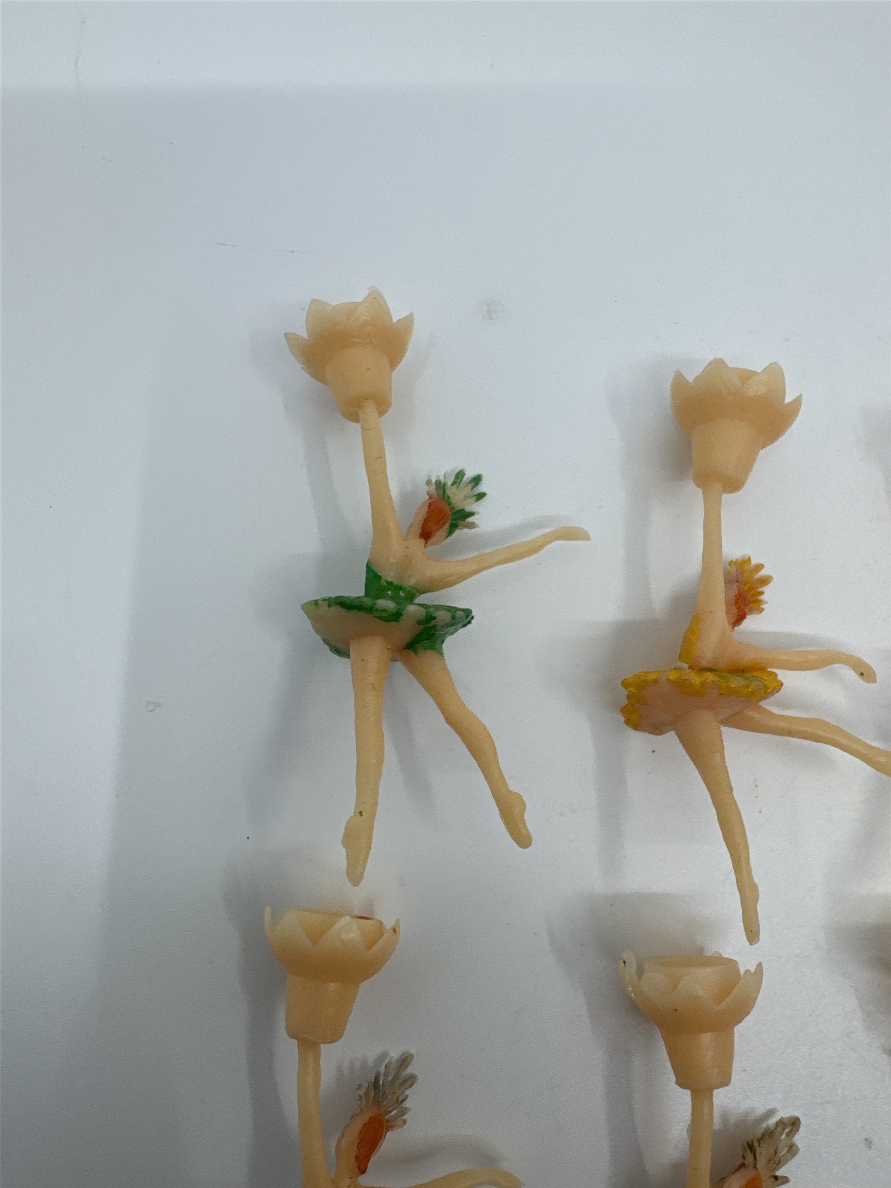 Set of 6 Vintage Ballerina/Tutus Cake Toppers/Candle Holders For Birthday Cakes