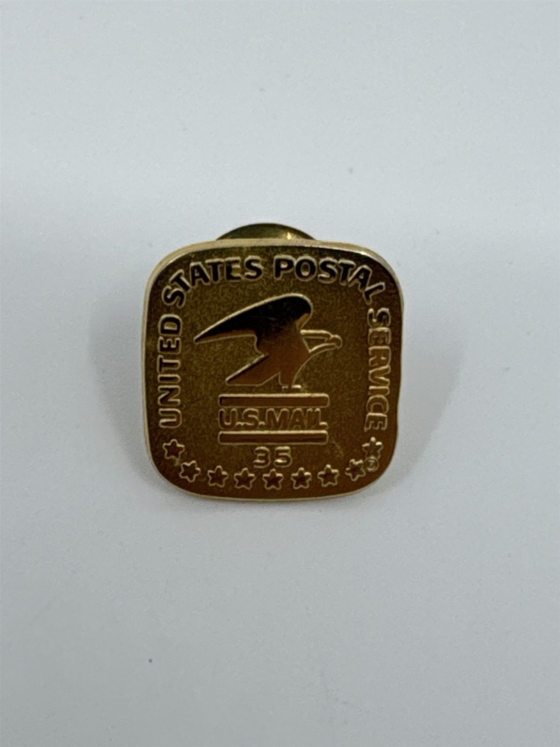 Vintage U.S. Post Office 35 Year U.S. Mail Service Pin WIRCO, N.J. 1/10 10K GF