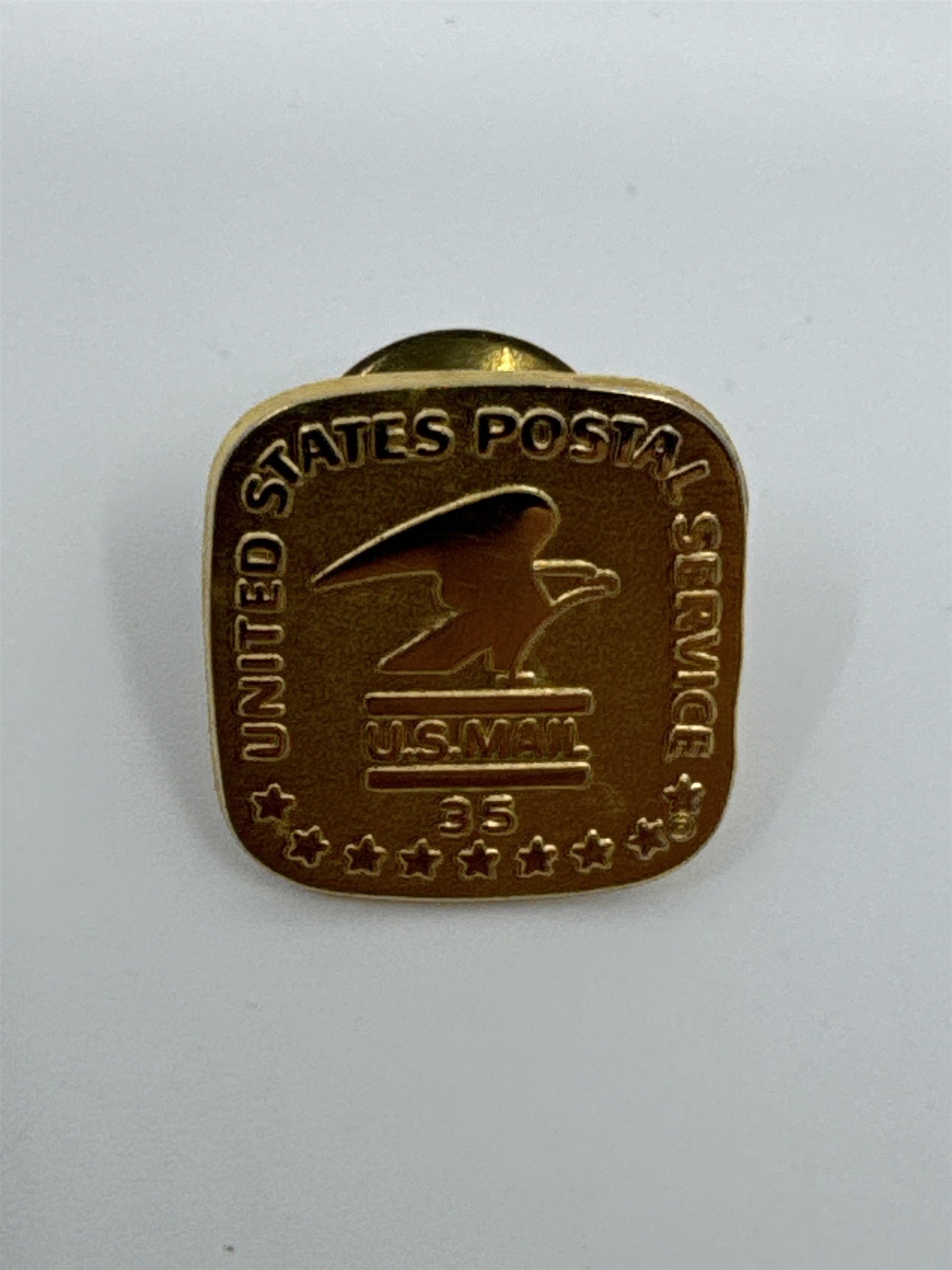 Vintage U.S. Post Office 35 Year U.S. Mail Service Pin WIRCO, N.J. 1/10 10K GF