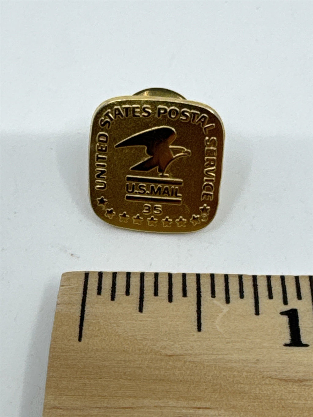 Vintage U.S. Post Office 35 Year U.S. Mail Service Pin WIRCO, N.J. 1/10 10K GF