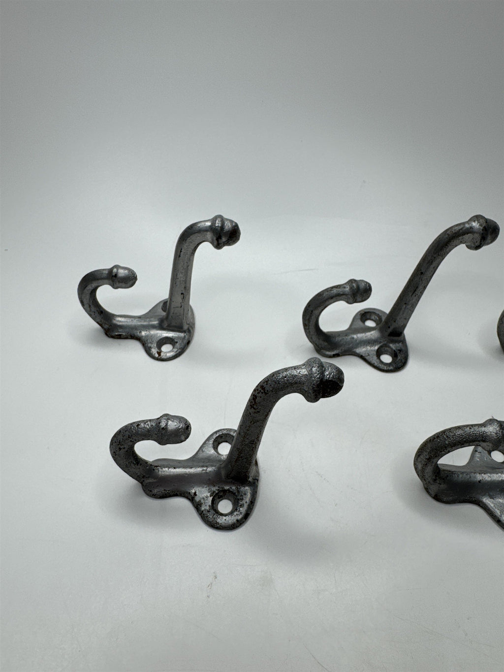 Lot 5 Antique Victorian Cast Iron Acorn Hat Coat Hooks - Architectural Salvage