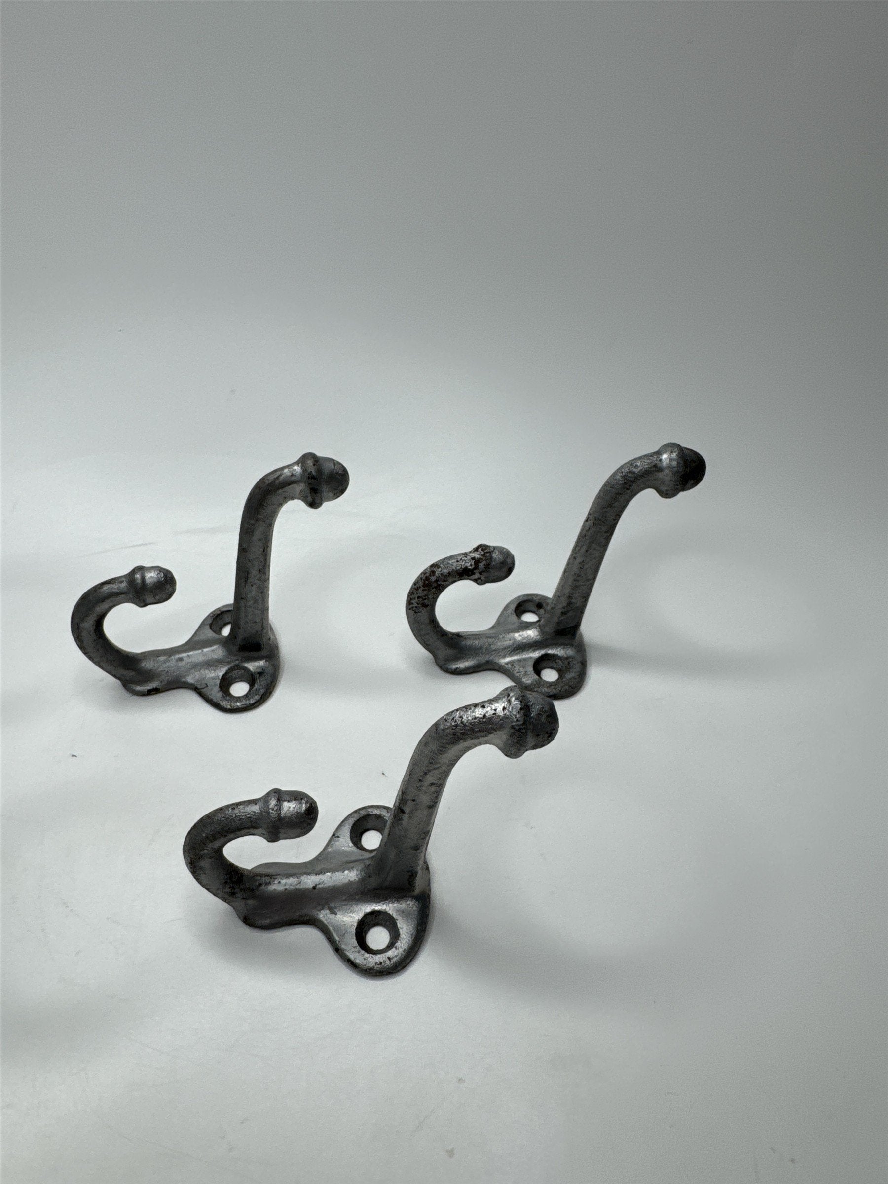Lot 5 Antique Victorian Cast Iron Acorn Hat Coat Hooks - Architectural Salvage