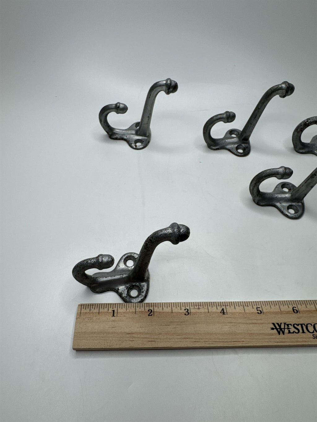 Lot 5 Antique Victorian Cast Iron Acorn Hat Coat Hooks - Architectural Salvage