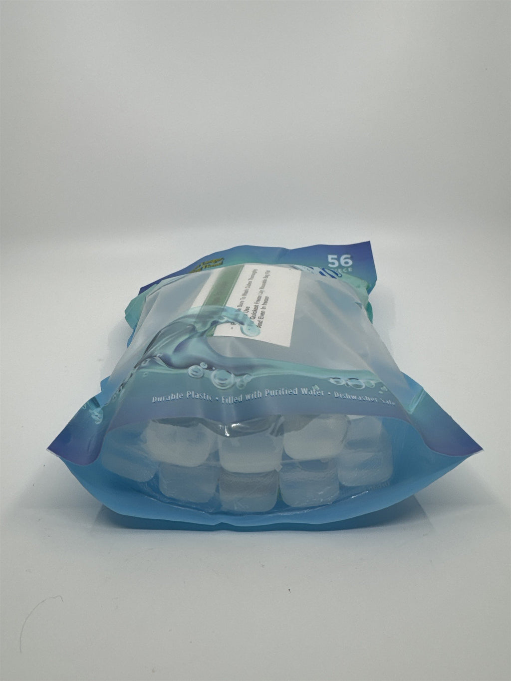Reusable & Freezable Clear Plastic Ice Cubes 56 Piece by Urban Essentials