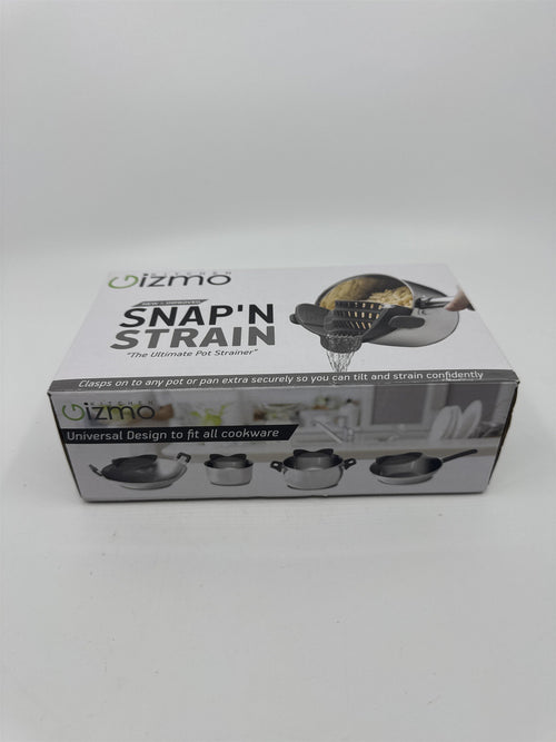 Gizmo Snap'N Strain Silicone Pot Strainer Clip On Strainer for Pots and Pans