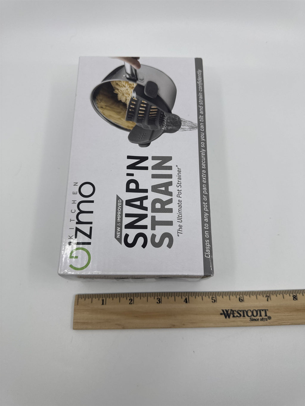 Gizmo Snap'N Strain Silicone Pot Strainer Clip On Strainer for Pots and Pans