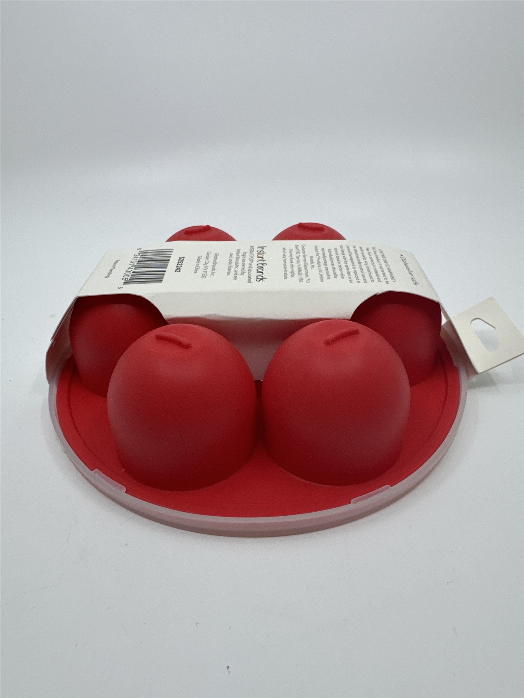 Instant Pot Red Silicone Egg Bite Mold With Lid For Muffins and Cupcakes 6-8 Qt
