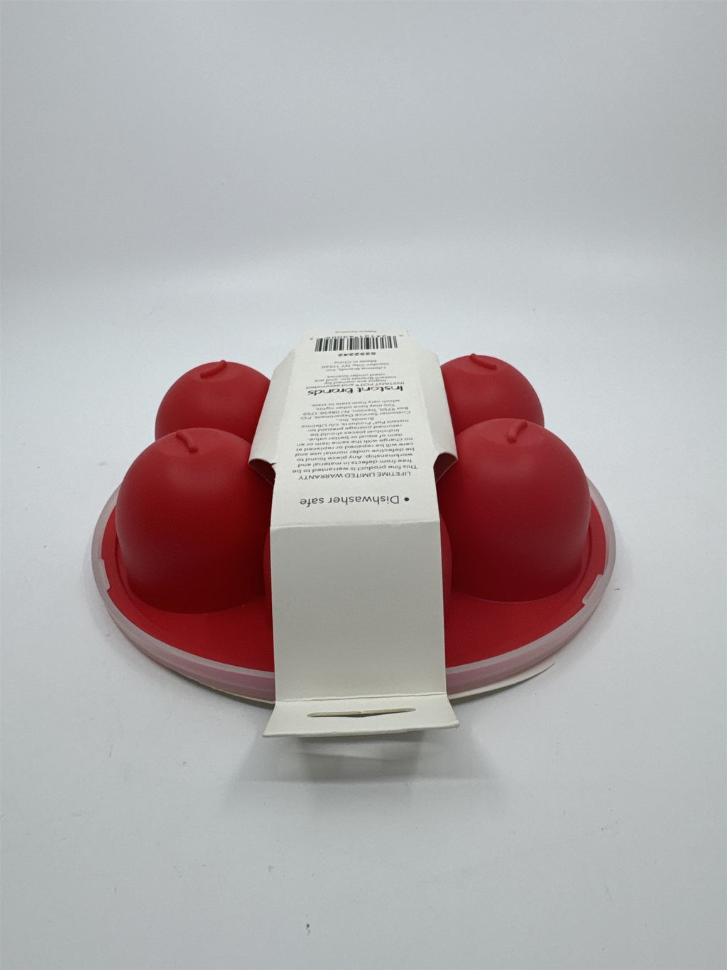 Instant Pot Red Silicone Egg Bite Mold With Lid For Muffins and Cupcakes 6-8 Qt