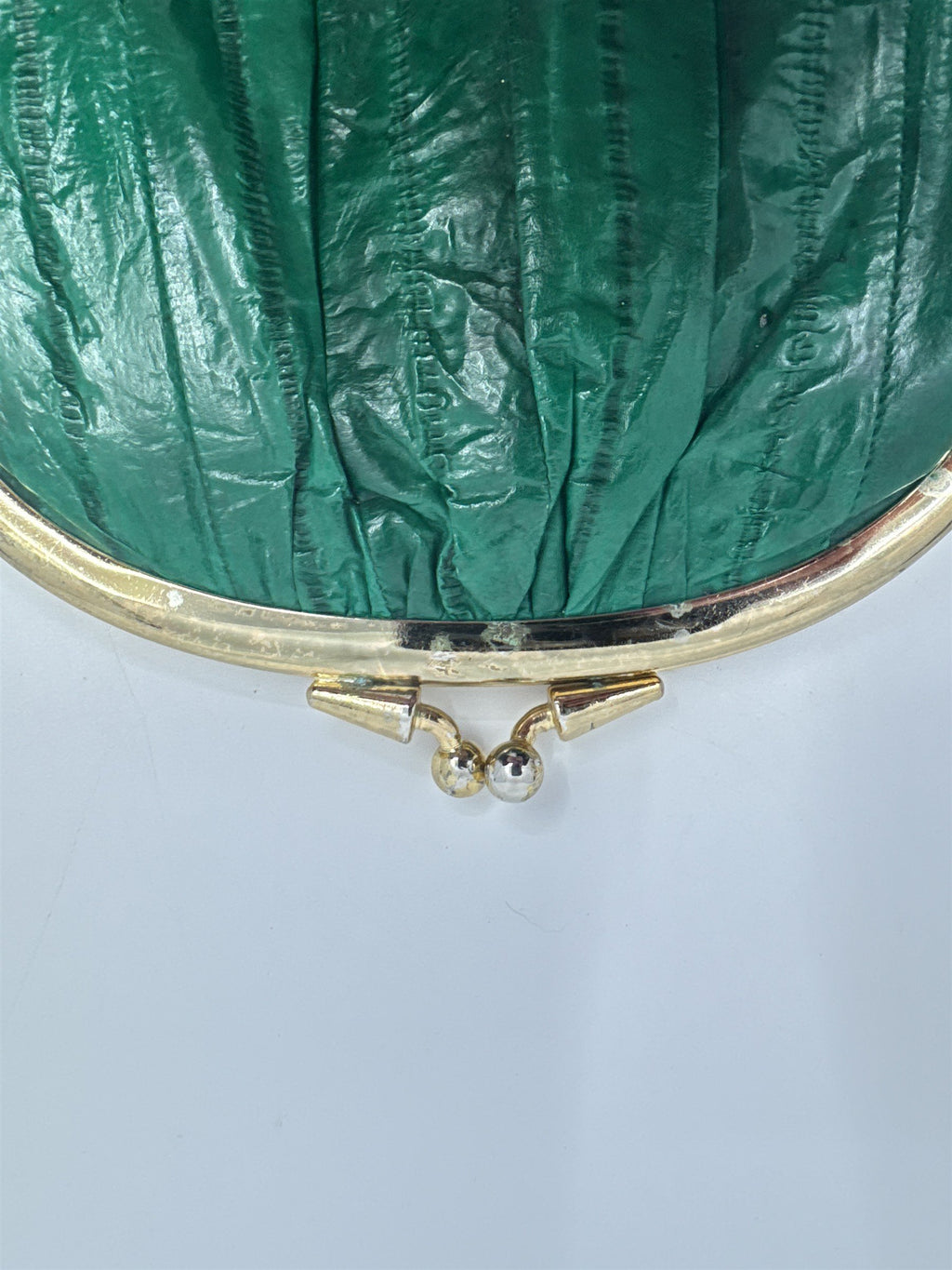 Vintage Green Eel Skin Coin Purse/Wallet with Two Compartments